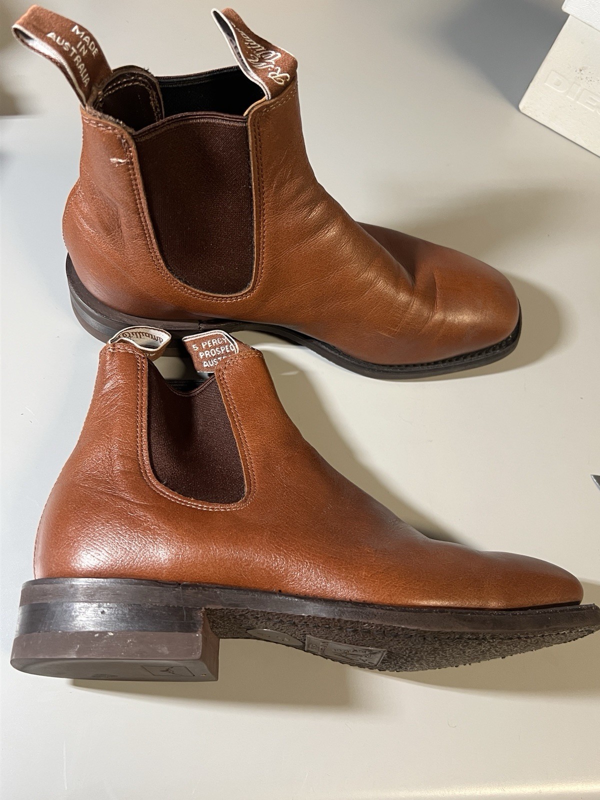 RM Williams Comfort Craftsman Brown Leather Chelsea Boots UK 3.5 / US 6
