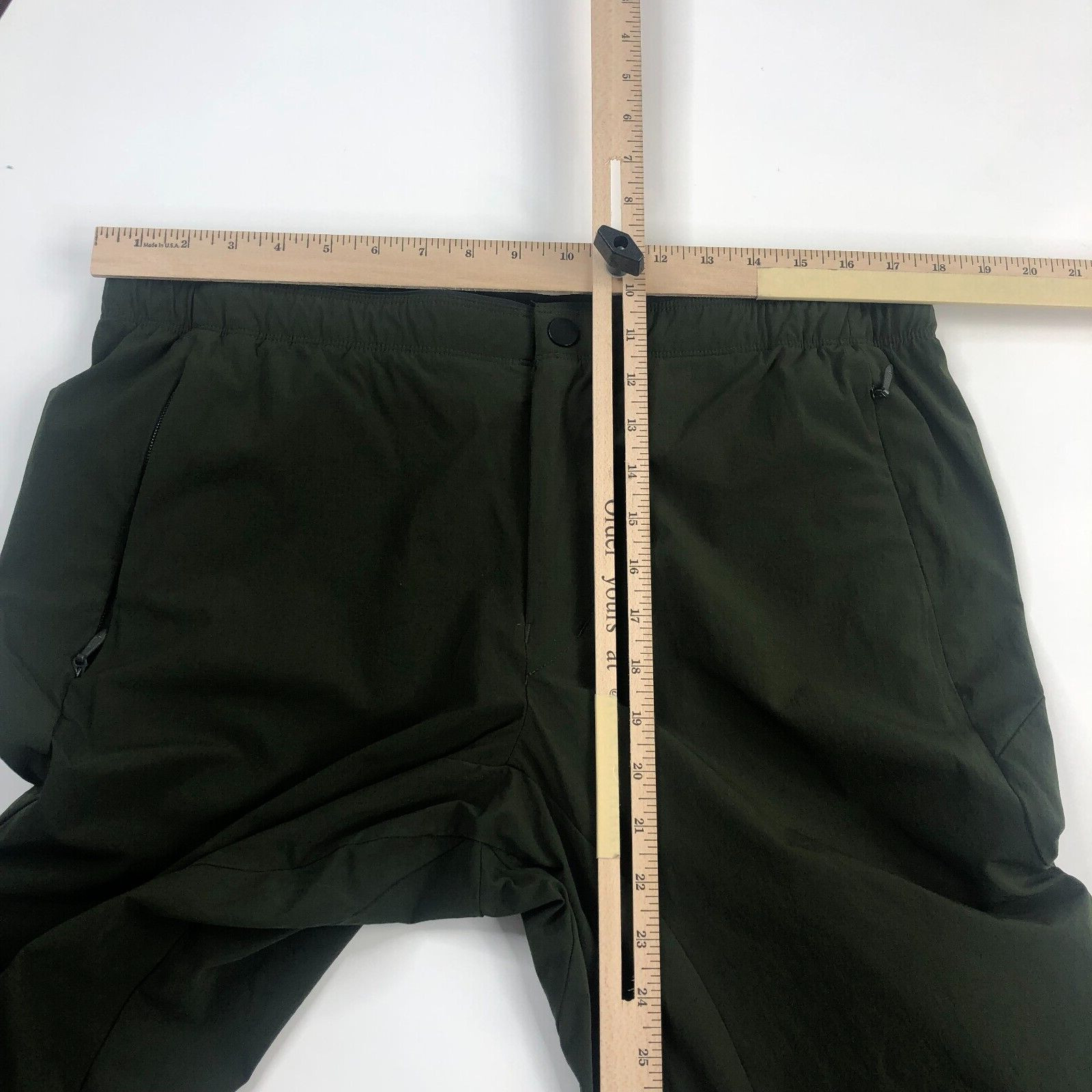 Paskho Lightweight Casual Green Outdoor Tech Pants Large (36×27) Zipper Pockets