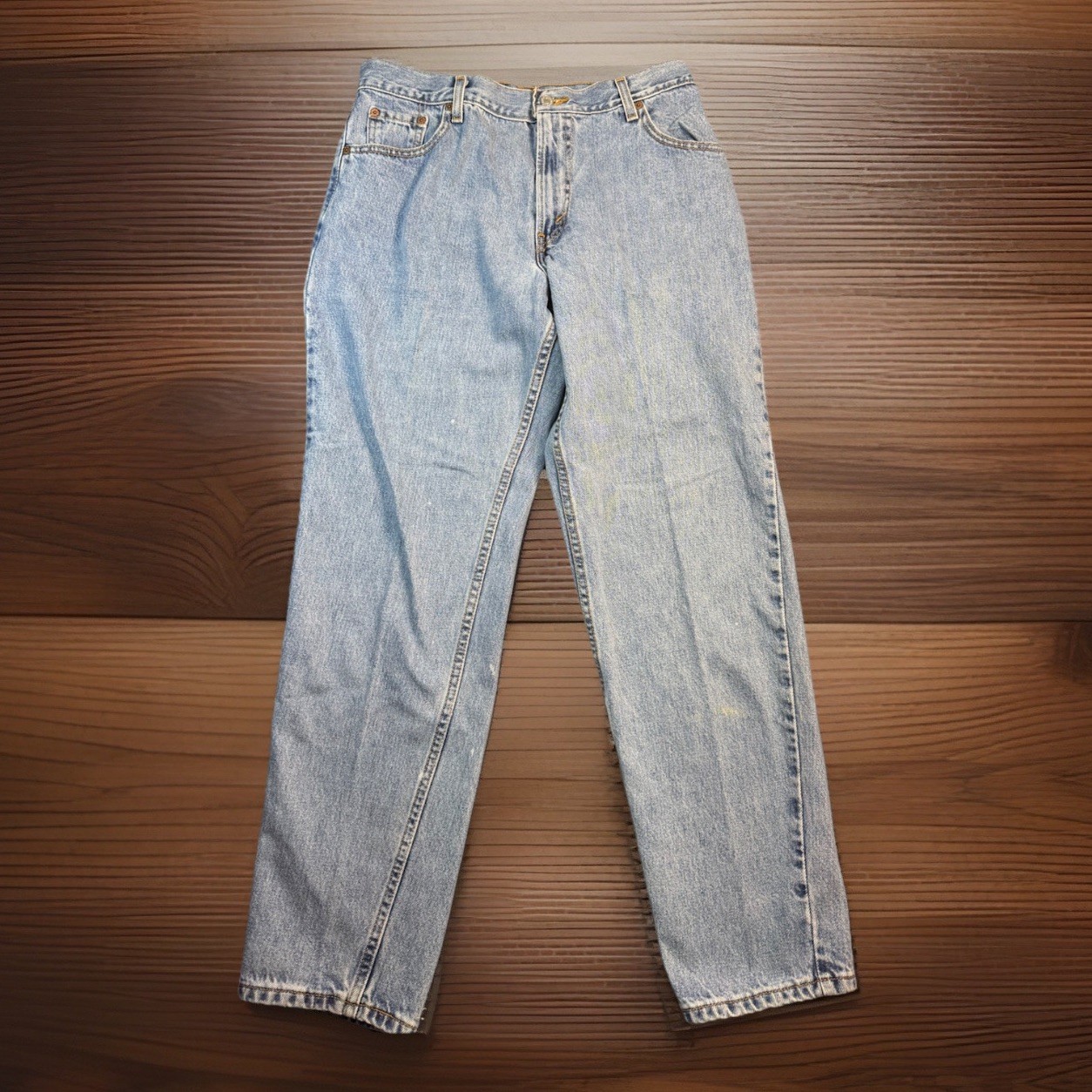 Levi’s 505 Jeans Mens 31×34 Blue Cotton Denim Straight Workwear Faded Classic