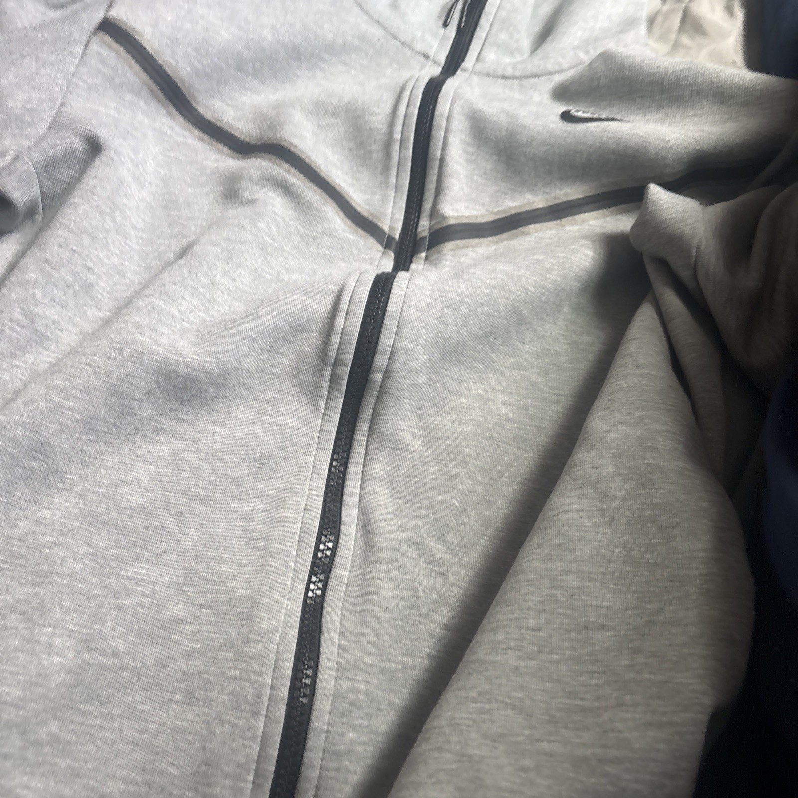 Nike Men’s Tech Windrunner Fleece Full Zip Hooded Jacket Size M Grey CU4489-063