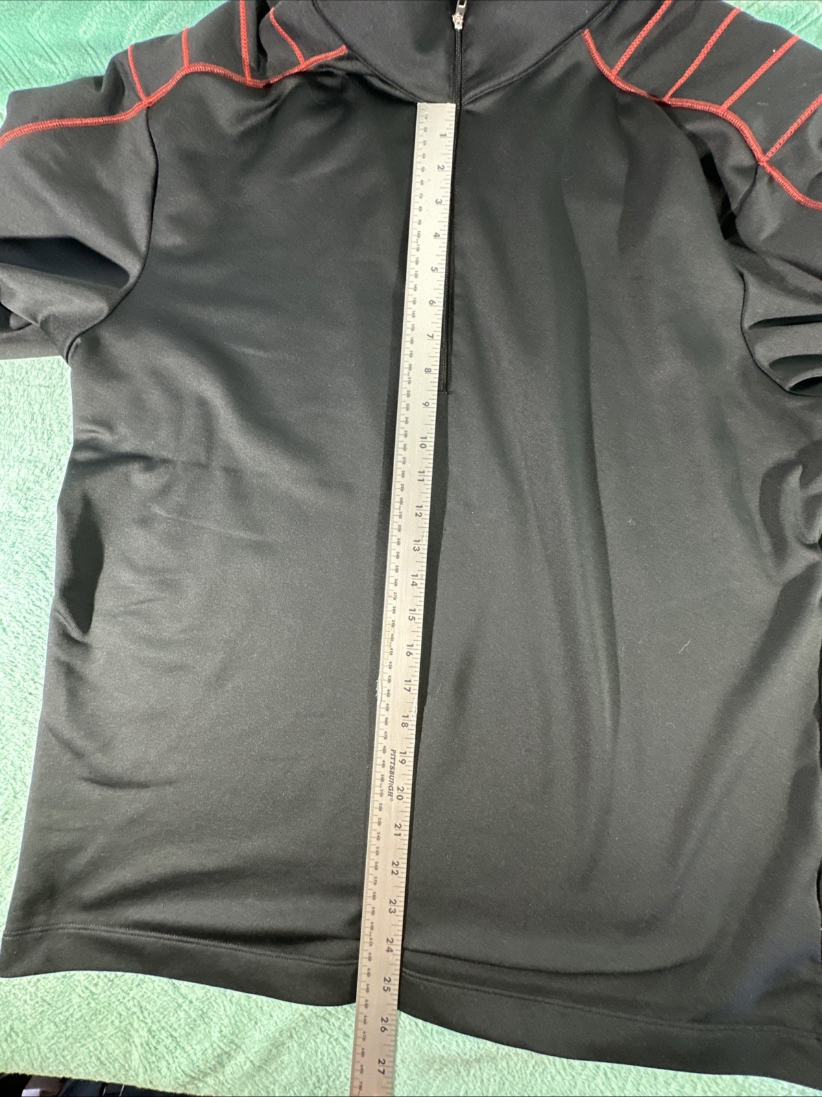 Nike Golf Mens Black w/red accent Pullover Long Sleeve Dri-Fit 1/4 Zip Sz LG