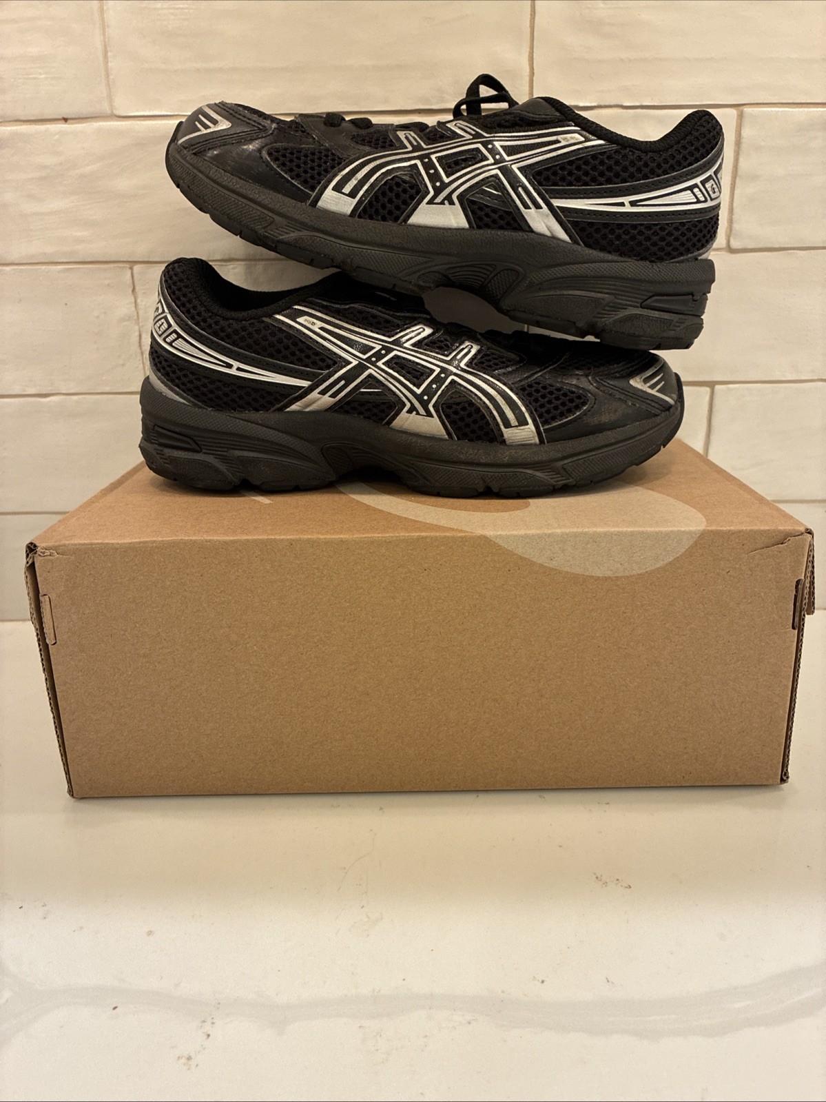 ASICS Men’s Gel-1130 Black/Pure Silver Size 3