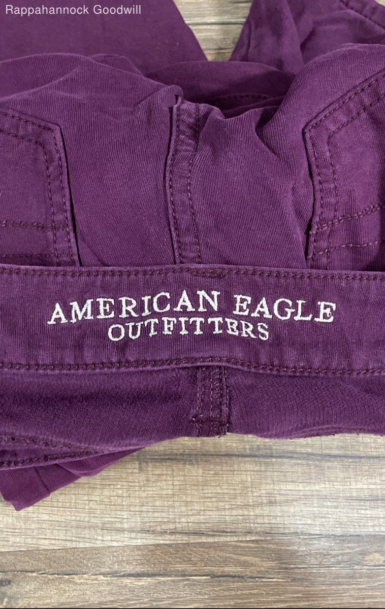 American Eagle Women’s Purple Jegging Super Stretch Skinny Pants Sz 6