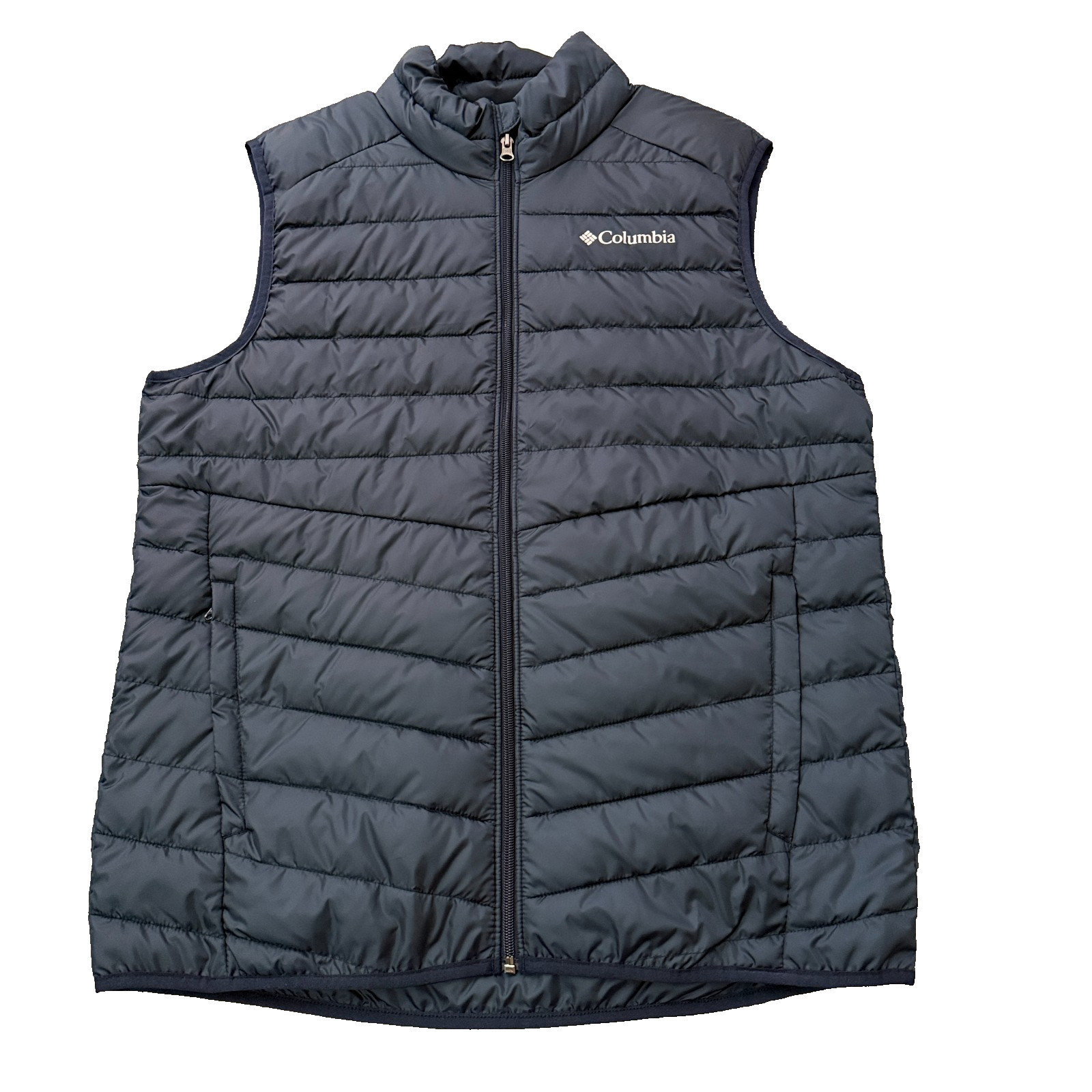 Columbia Foster Falls Vest Mens Medium Navy Blue Omni-Shield Puffer NWT XM8871