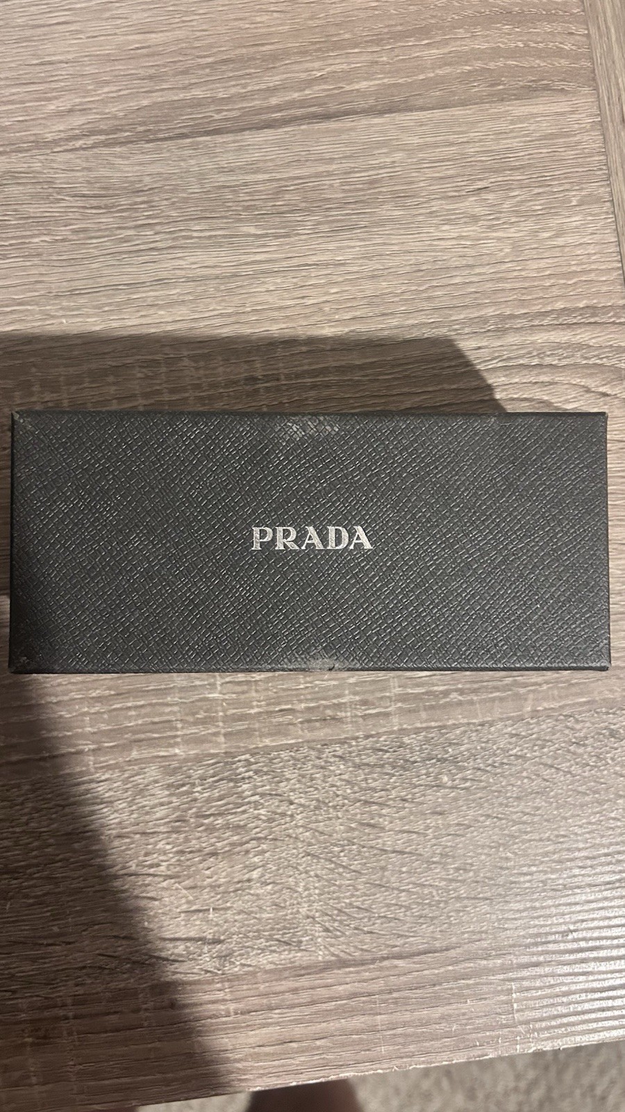 Prada Black Geometric Rectangle Sunglasses w/ Original Case & Box