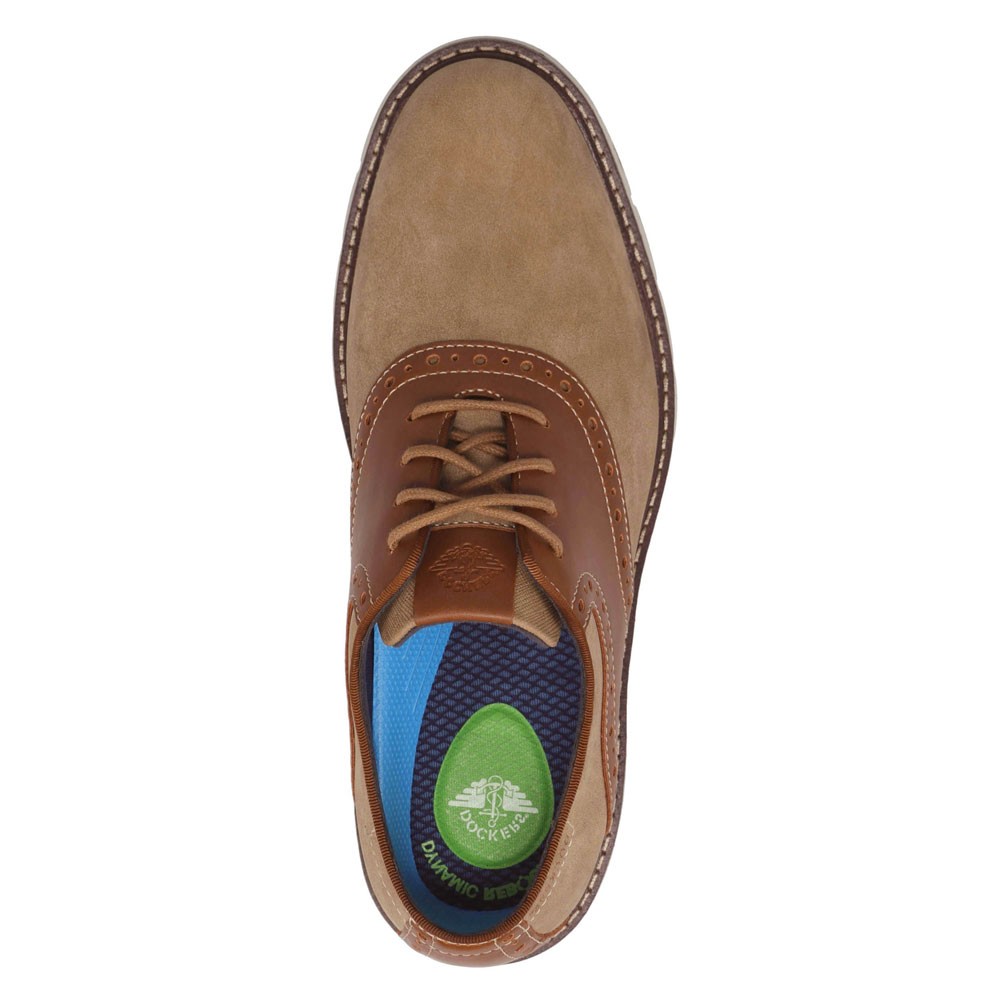 Dockers Mens Egan Nubuck Casual Saddle Lace-Up Oxford