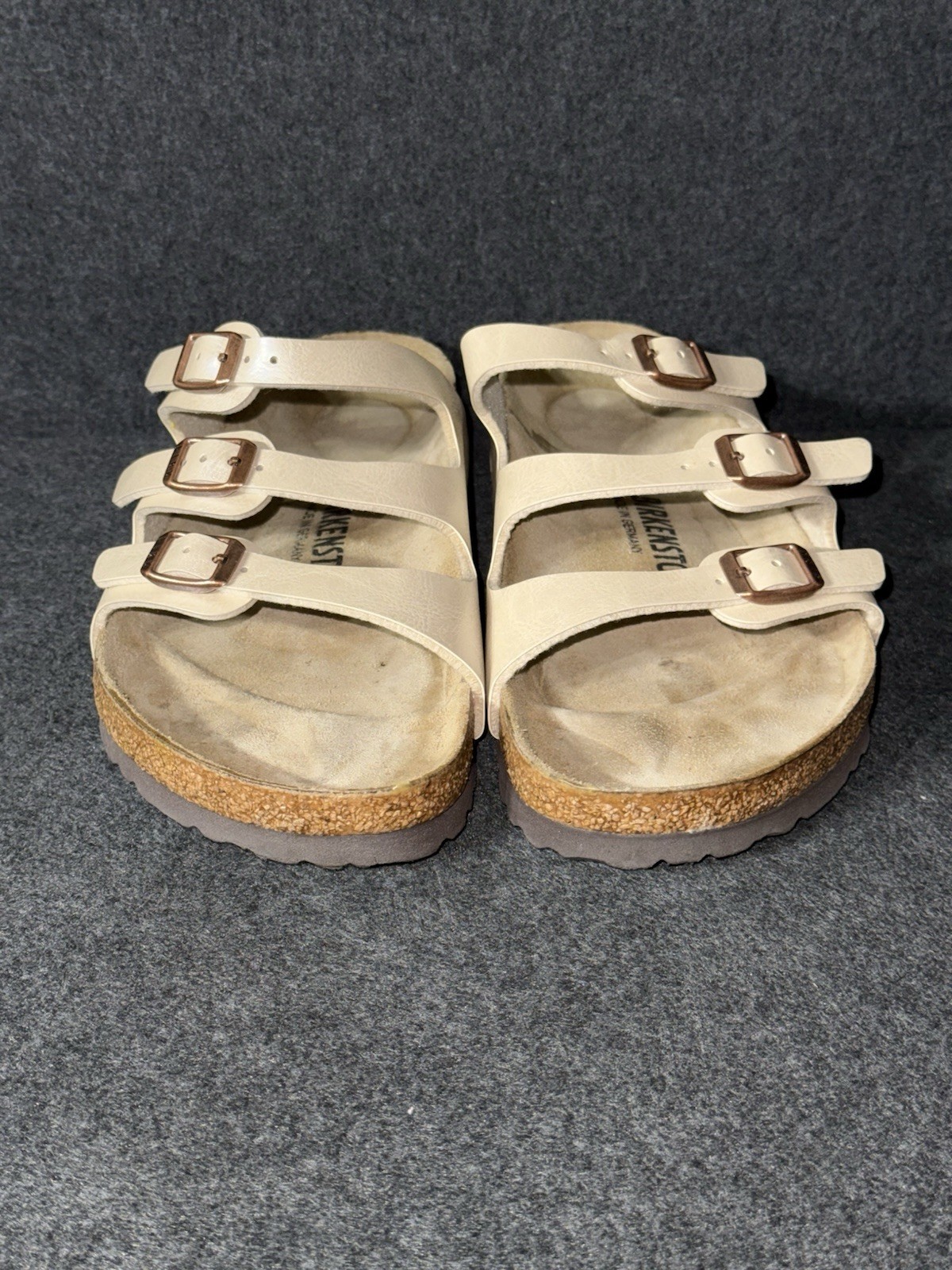 BIRKENSTOCK FLORIDA GRACEFUL PEARL WHITE BIRKO-FLOR SIZE 40