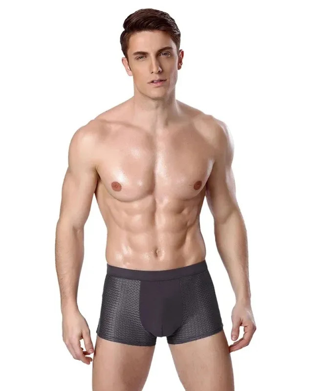 Plus Size 8XL Bamboo Boxer Shorts for Men 4-Pack – Breathable Moisture