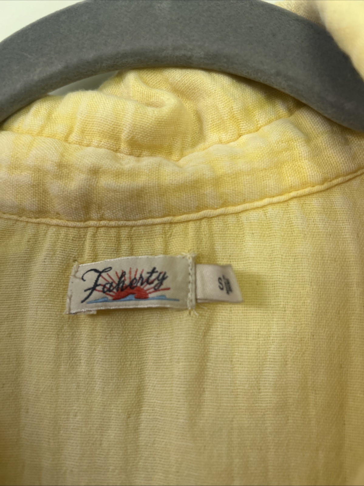 FAHERTY size S Dream Organic Cotton Gauze Popover Top Shirt Sahara Sun