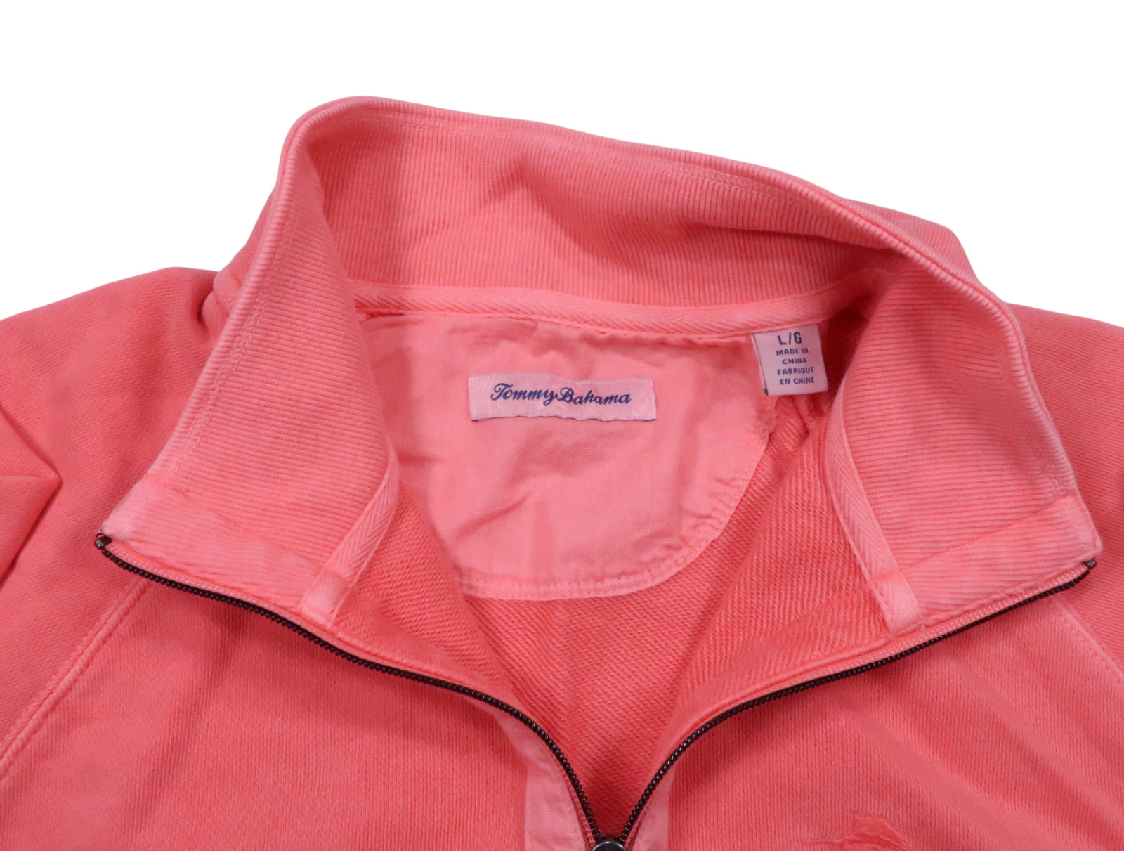 NEW TOMMY BAHAMA sunray cove half zip pullover Large terry sweatshirt sweater