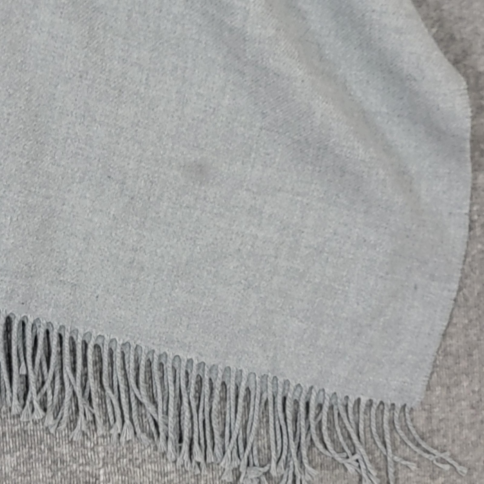 V Fraas Poncho Womens One Size Gray Open Front Ruana Wrap Cape Fringed Shawl
