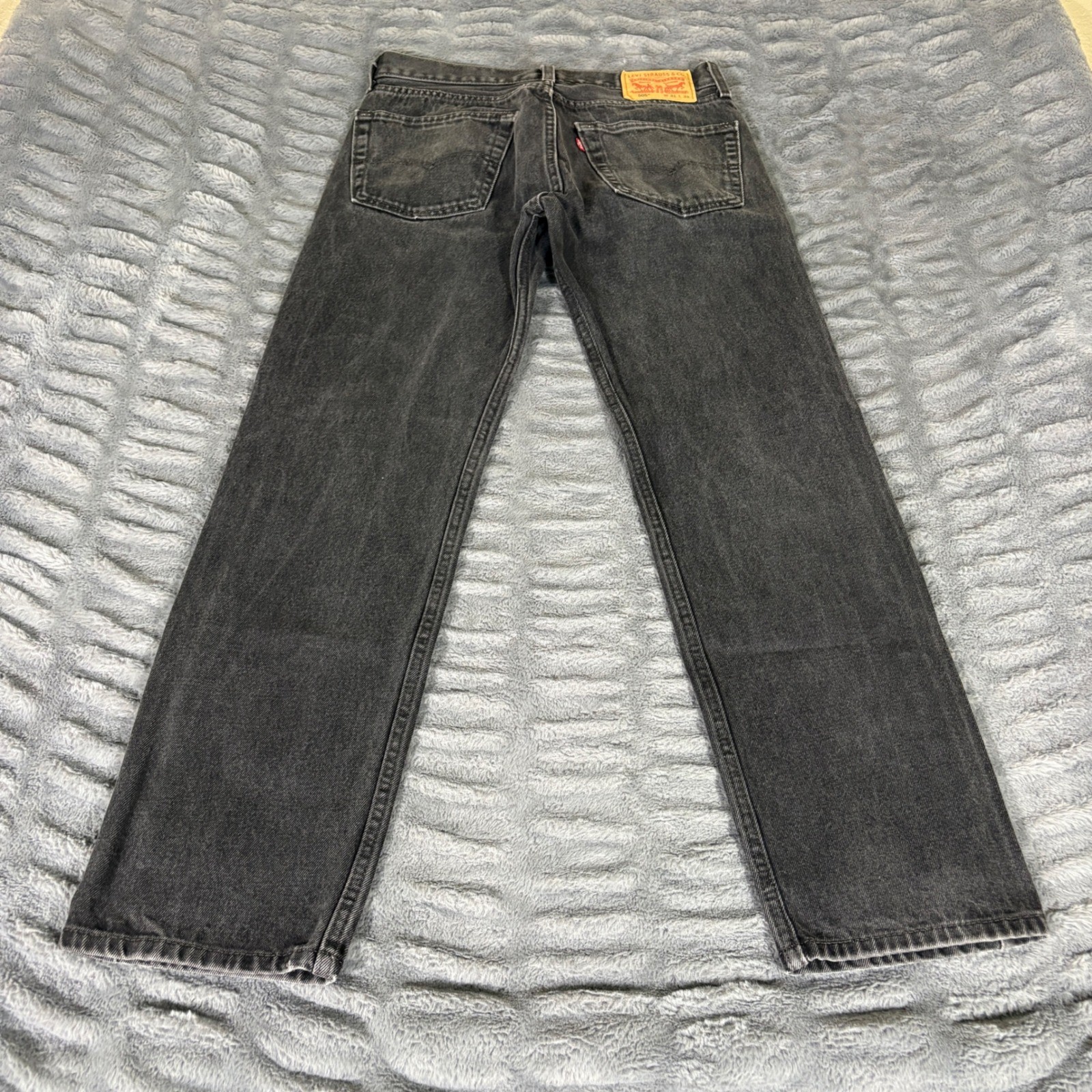 Levis 505 Mens Straight Leg Jeans 31×30 Faded Black Denim Regular Fit 100 Cotton