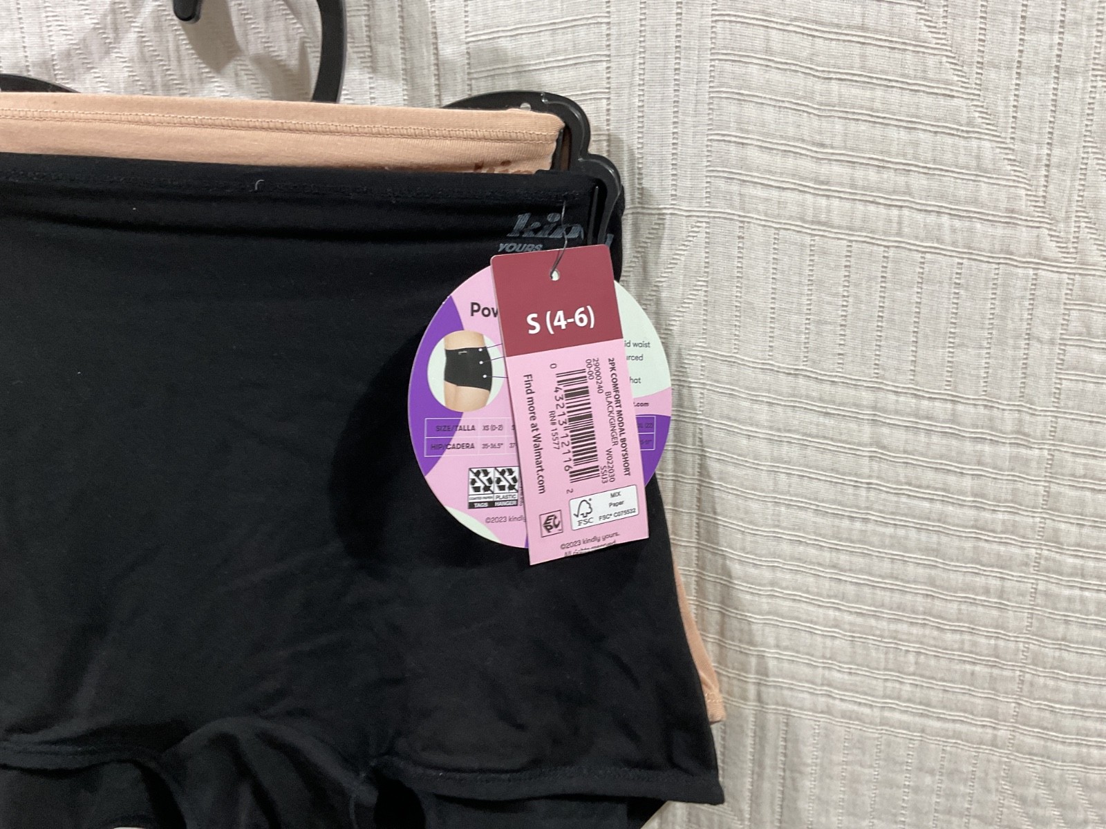 kindly yours 2 pk comfort modal boyshorts assorted sizes XS(0-2),S(4-6)