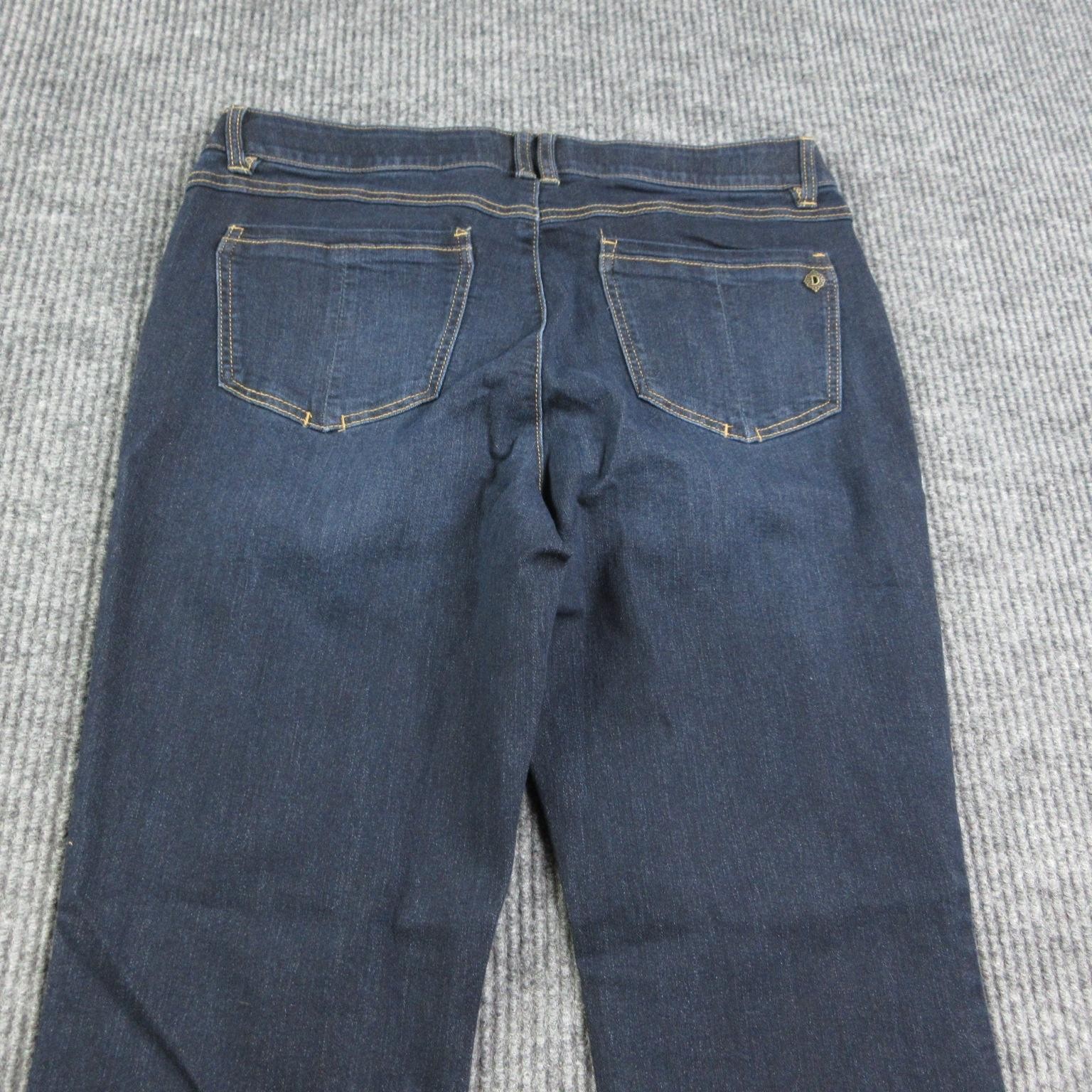 Democracy Jeans Womens 14P Blue Flared Mid Rise Ab’solution Stretch 33×29* NWT