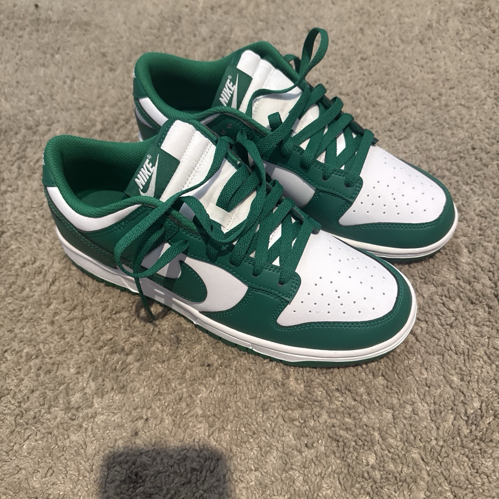 Nike Dunk Low Size 9M Summit White Malachite Green DD1391
