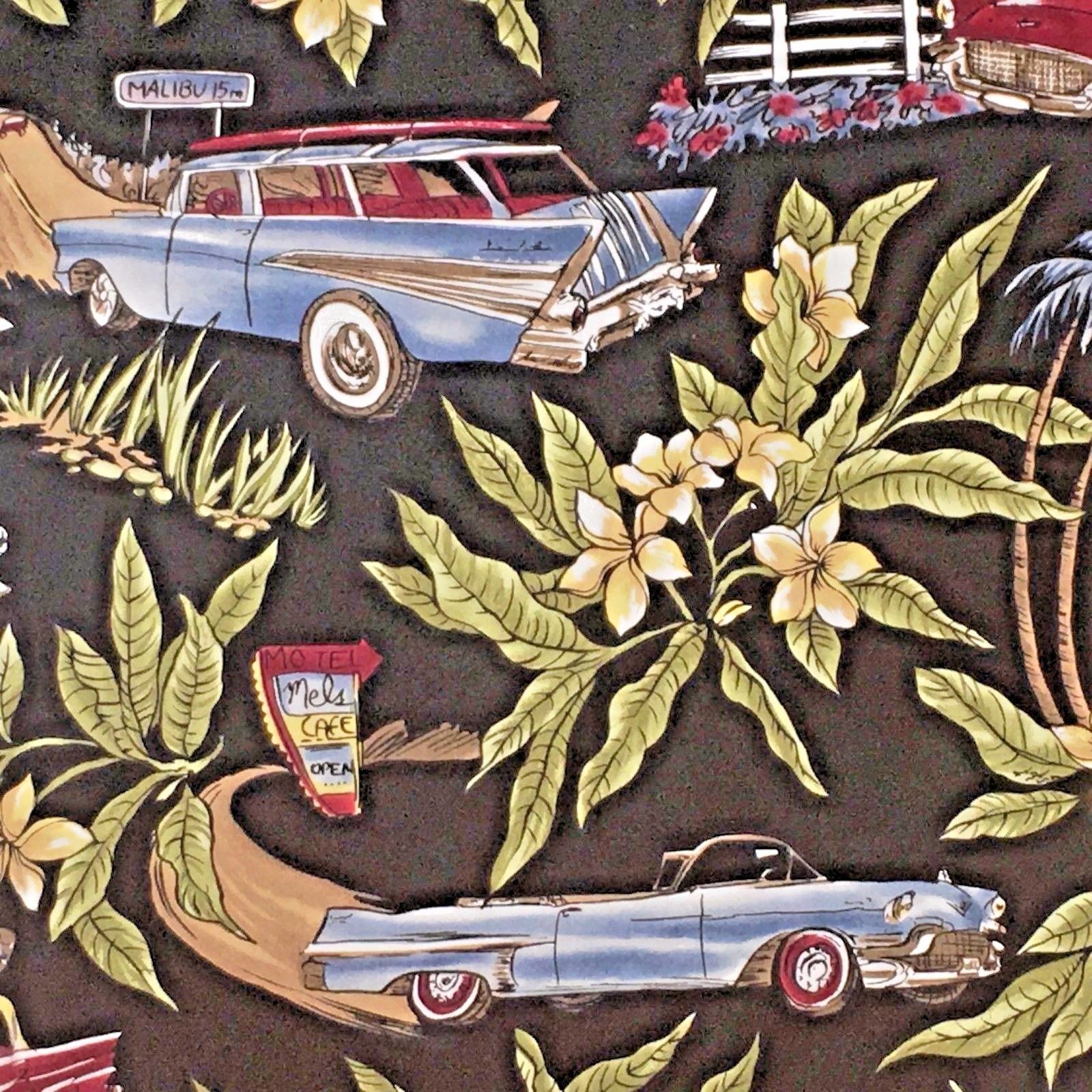 Robert Stock Shirt Mens Medium Corvette Ford Thunderbird Cadillac Vtg Cars