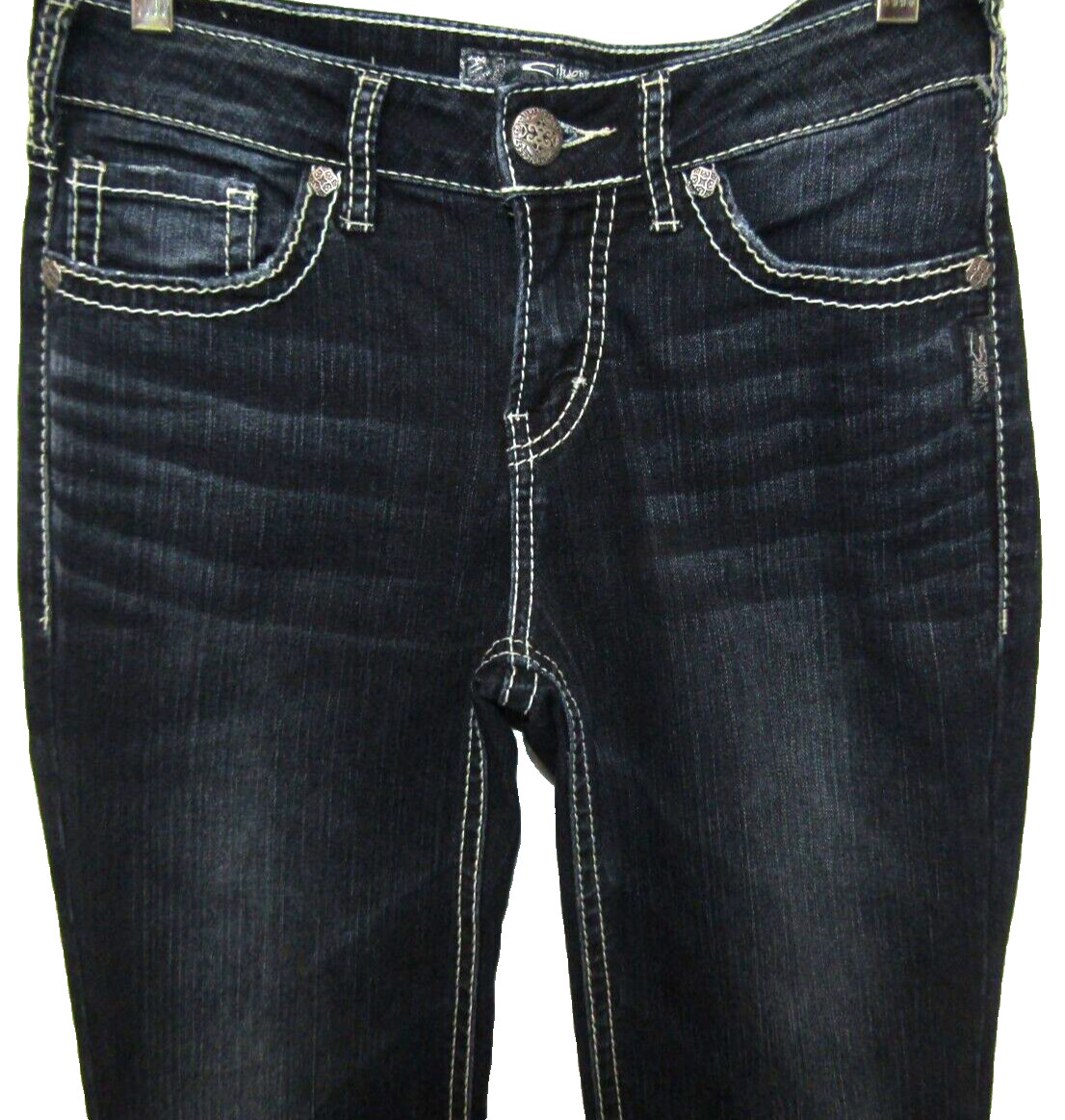 SILVER SUKI HIGH SLIM BOOT DENIM JEANS WOMENS SIZE 28