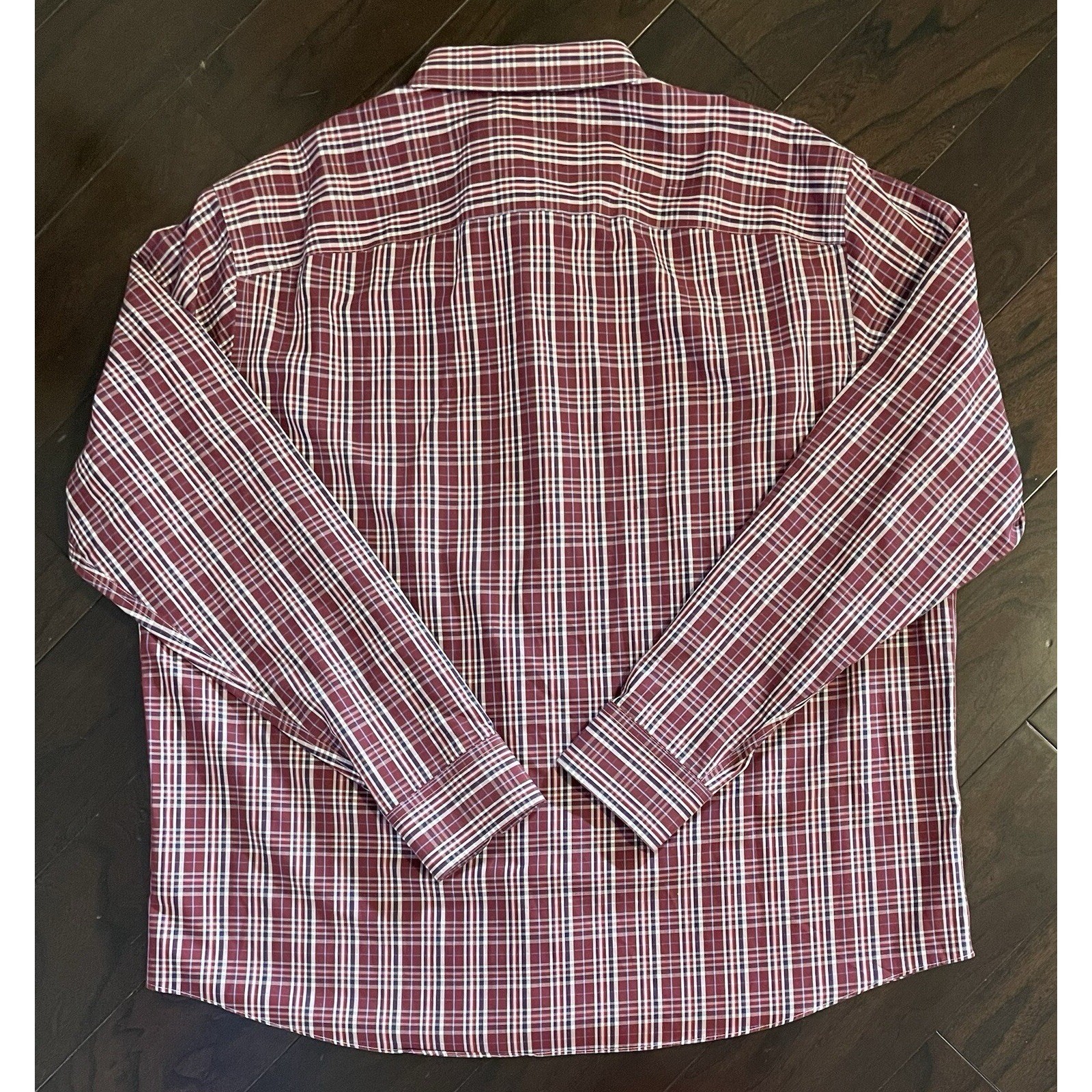 UNTUCKit XXXL Button Down Shirt Mens Red Plaid Wrinkle Free Long Sleeve Preppy