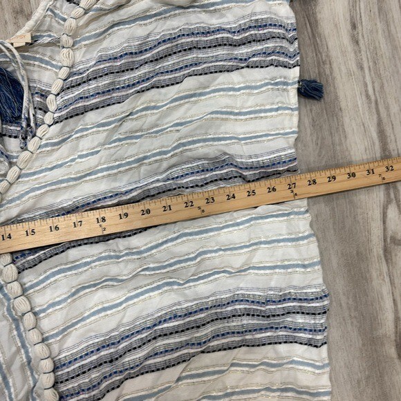 Gypsy Striped Blue and White cover up summer beach size small