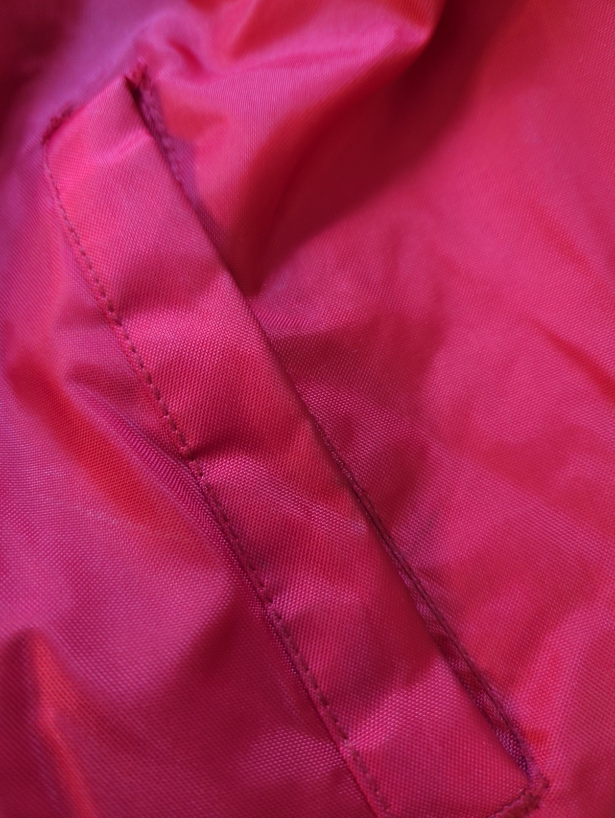 Vintage Hartwell Red Satin Bomber Jacket USA Made North Dayton Tool Shop Mens XL