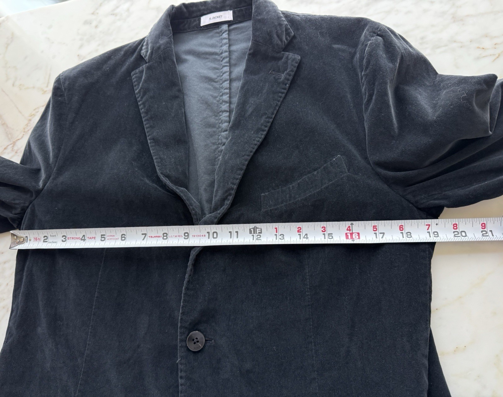 Boglioli K Jacket Black Cotton Moleskin Unstructured Blazer Sport Coat IT 52 42