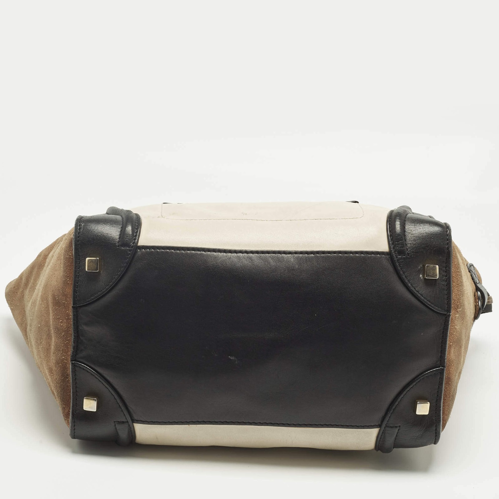 Celine Luggage Multicolor Leather and Suede Tote Bag