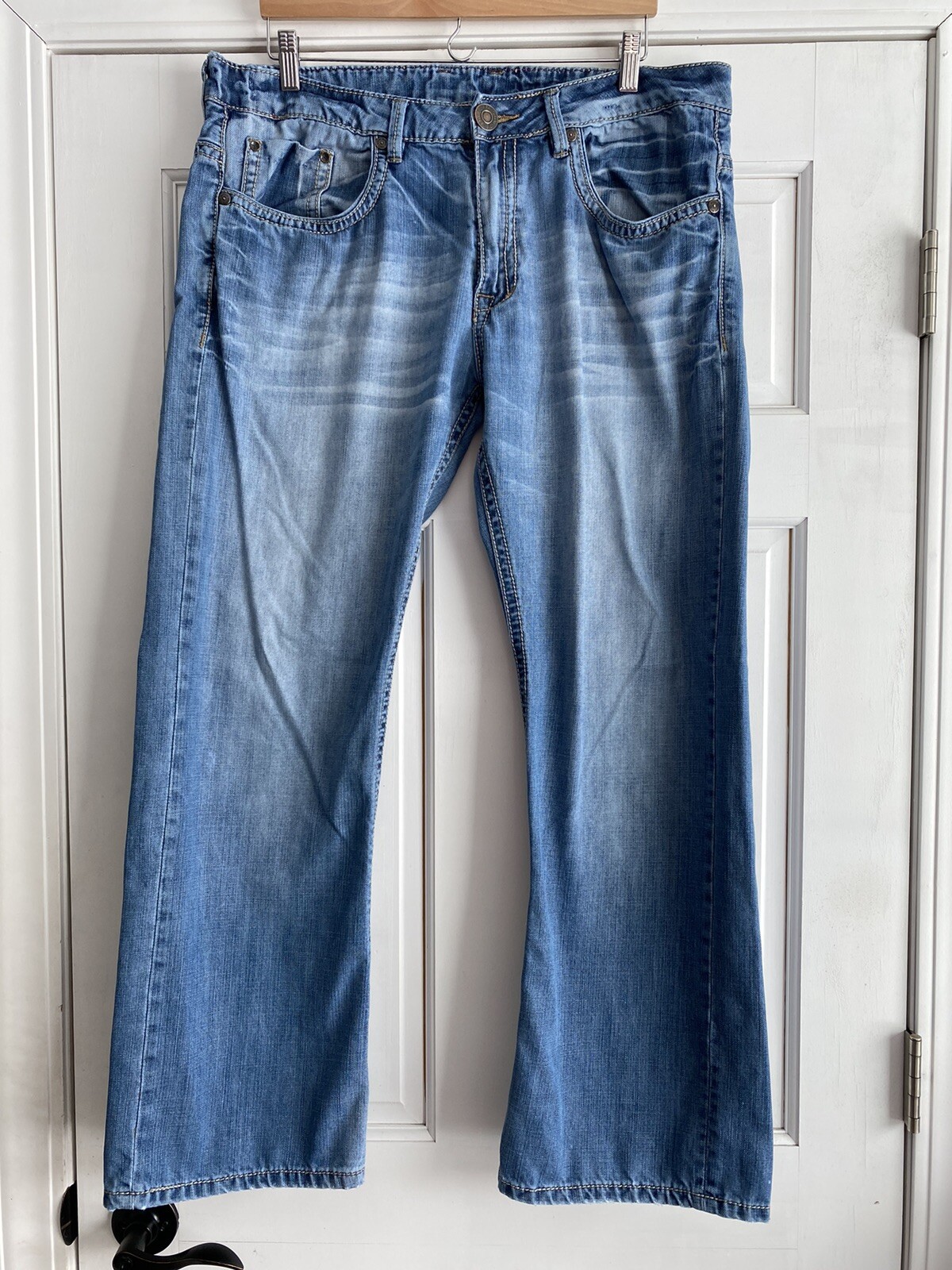 F57 Buffalo David Bitton Danick Distressed Jeans Mens 38×32