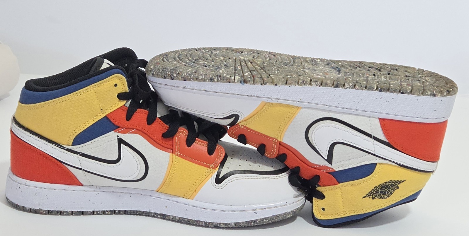 Air Jordan 1 Mid SE GS ‘Multi-Color Canvas’ Size 7Y PREOWNED