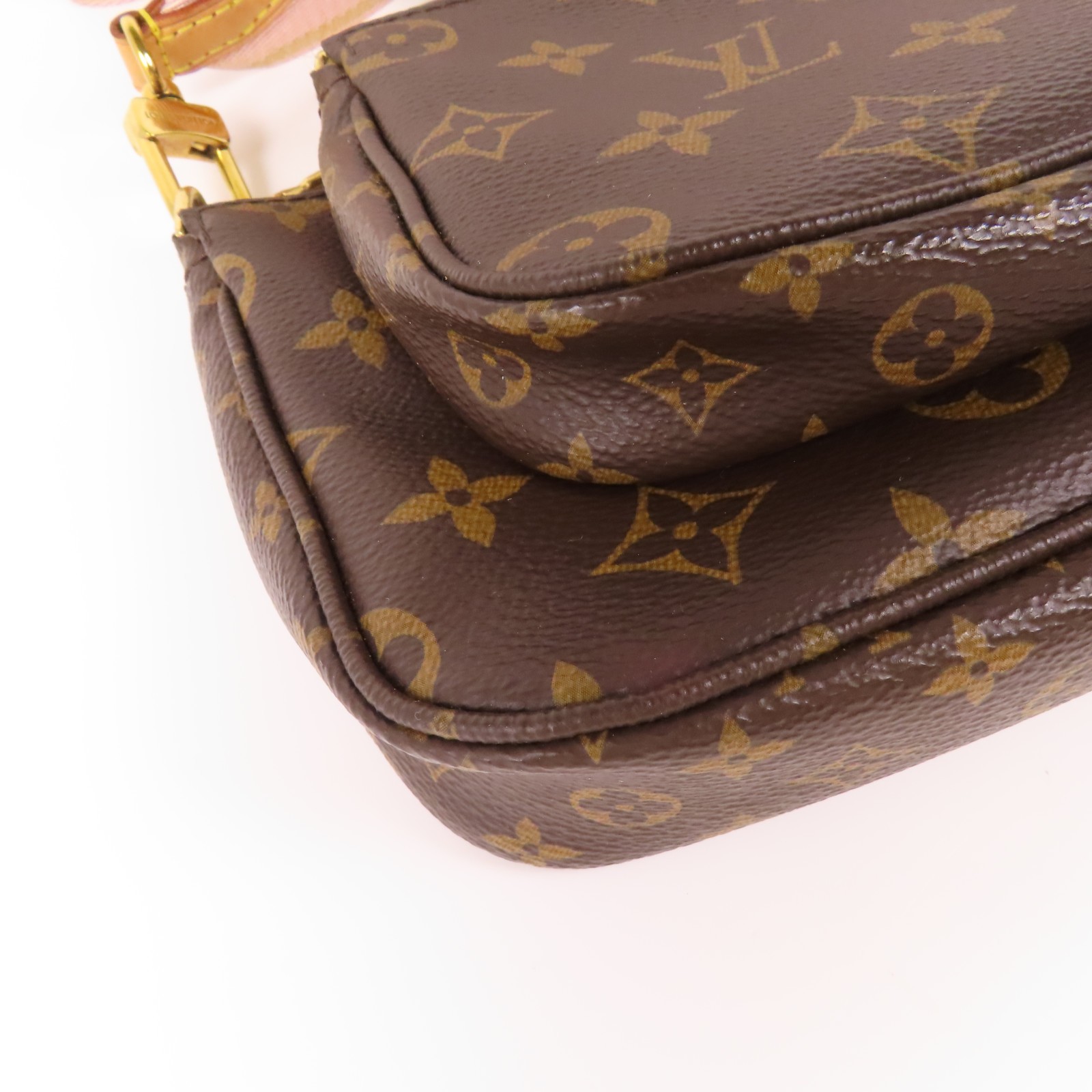 LOUIS VUITTON LV GHW Multi Pochette Accessoires 2 Way Bag M44840 Monogram Brown