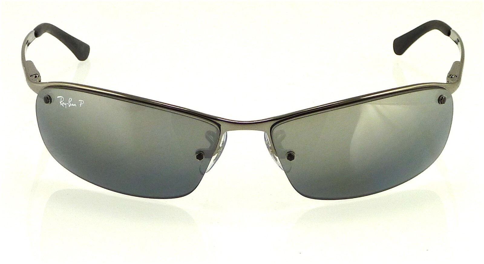 Ray-Ban RB3183 Gunmetal l Polarized Silver Gradient Mirror RB3183 004/82 63mm