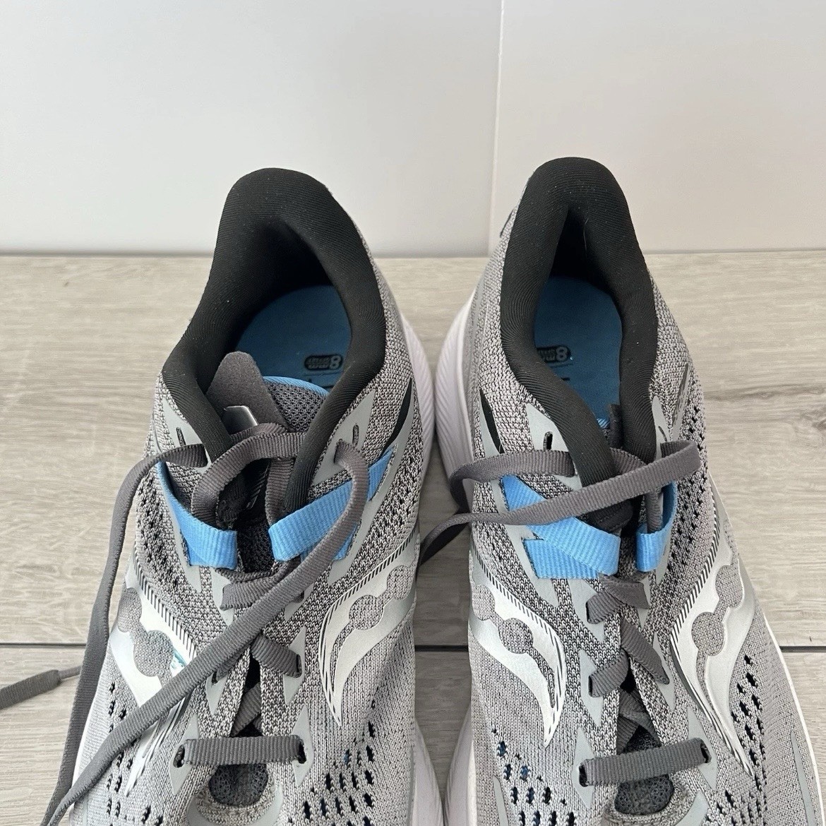 Saucony Ride 15 Men’s Size 7 Gray Running Walking Athletic Shoes PWRRUN