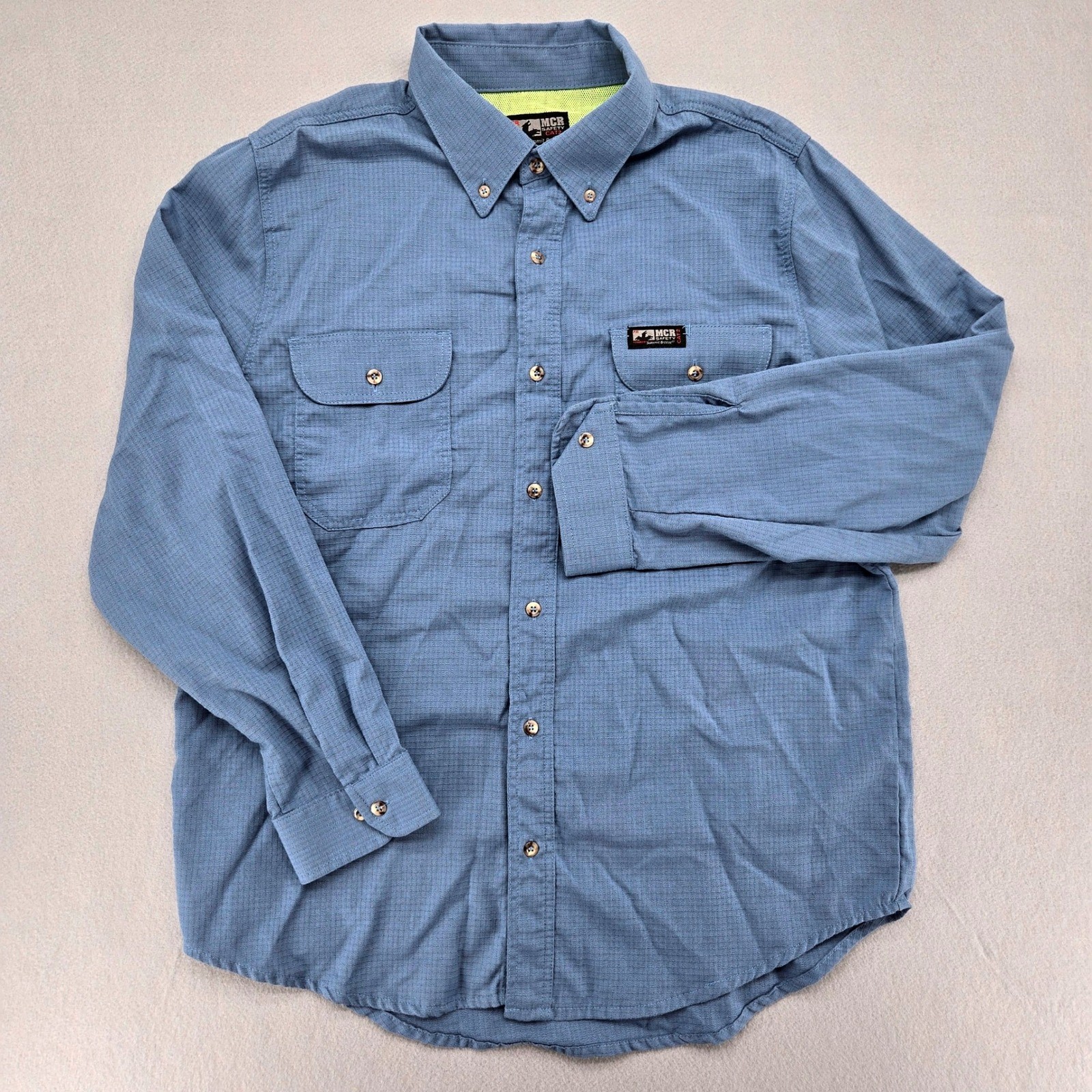 MCR Safety Summit Breeze FR Shirt Style SBS1006 Gray Blue CAT2 Workwear Men XL