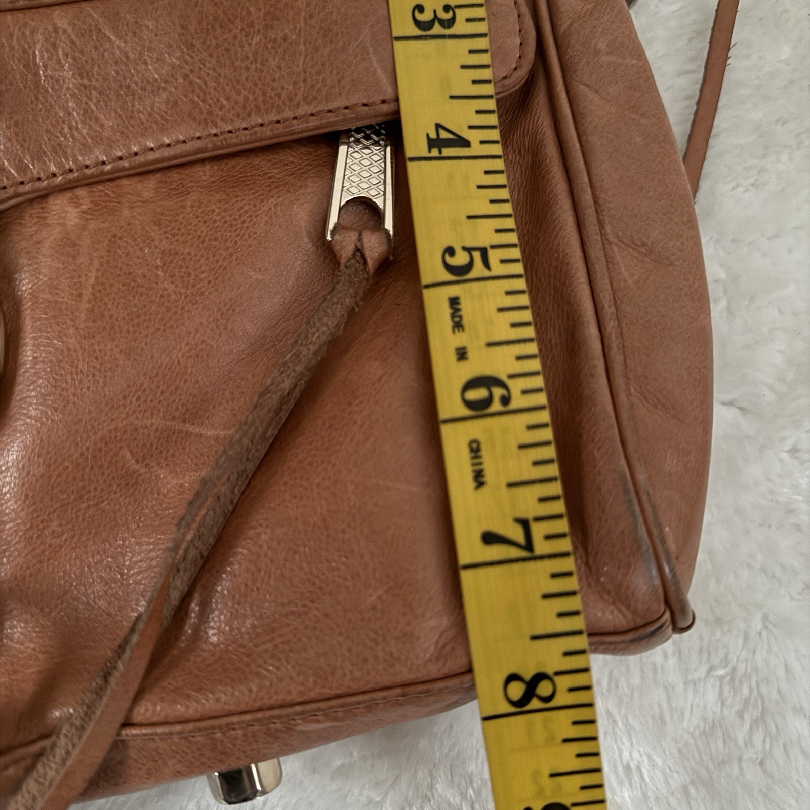 Rebecca Minkoff MAC Brown Leather Crossbody Bag with Gold Hardware 11″ X 8″