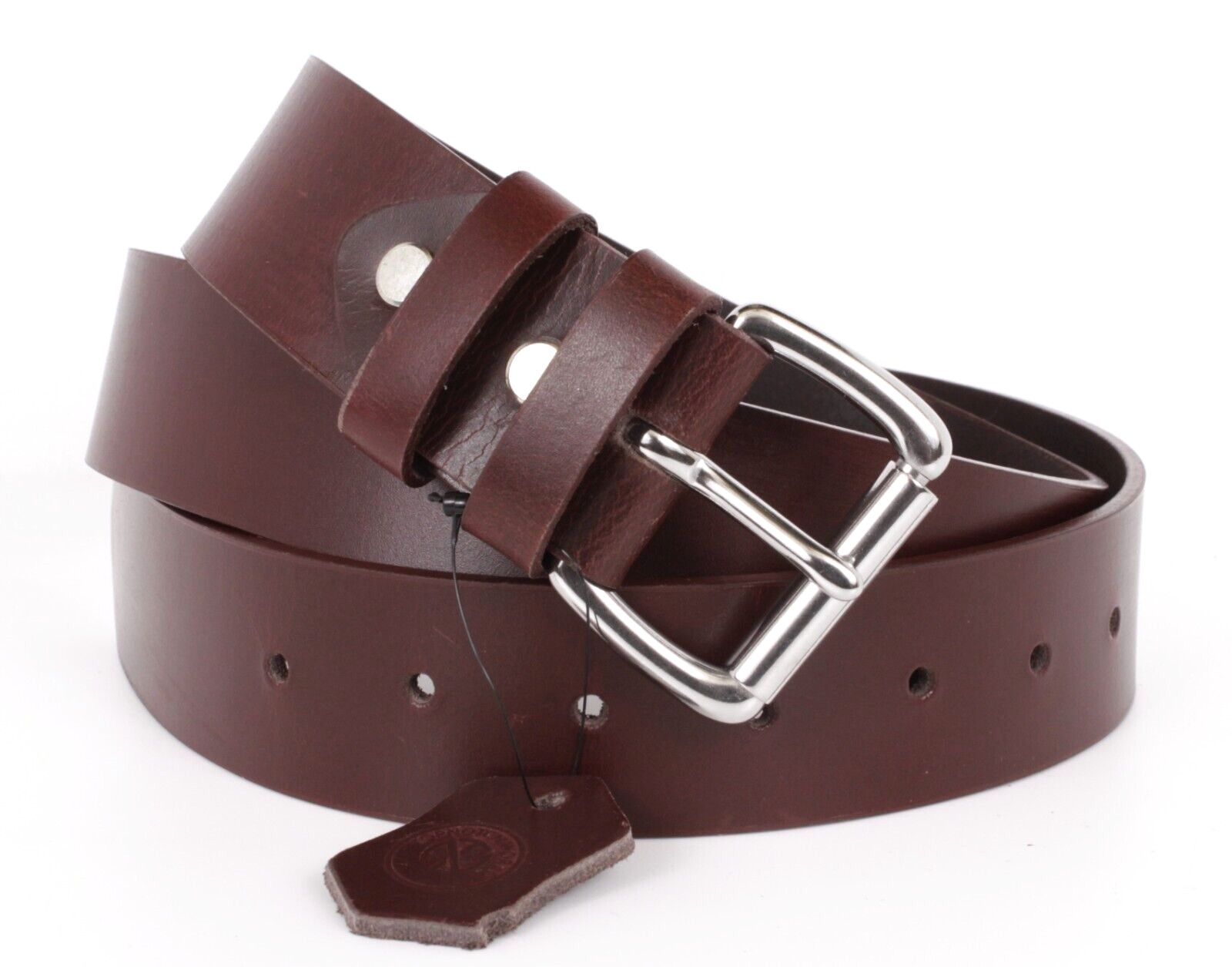 Men’s Genuine Buffalo FULL GRAIN Leather Belt 1.5” wide Amish Handmade in USA