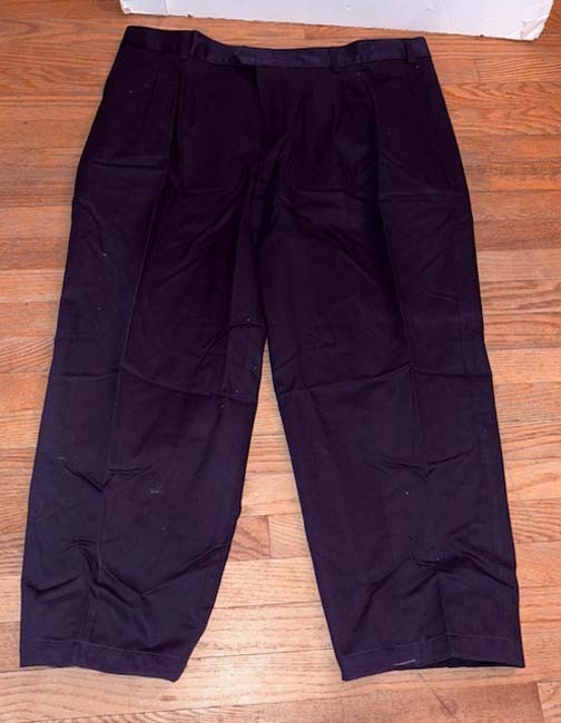 Norsport Blue Pants Mens Size 44 x 32 Vintage Pleated Boat Classics