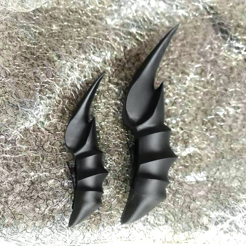 14/19cm Devil Horns Hair Clips Black/White Girl Hair Clips Lolita Cosplay Props