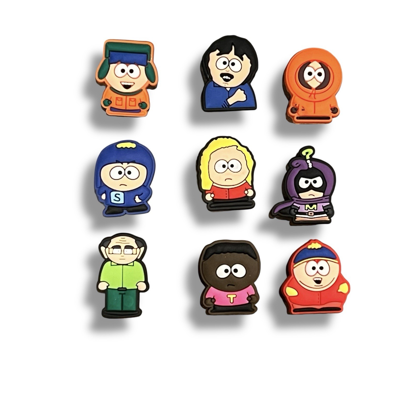 NEW! 9 Pc South Park Shoe Charms Compat W/ Croc Sandals Variety Set (As Shown)