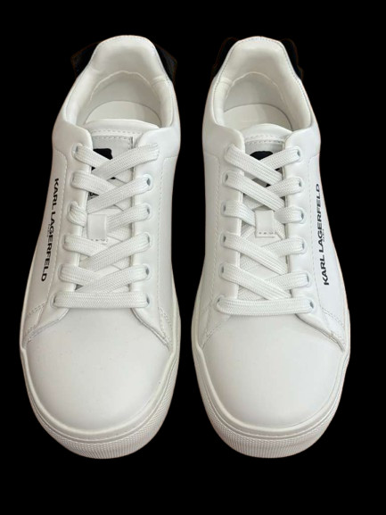 Karl Lagerfeld Paris Chella Logo SIZES 6.0, 7.0, 7.5, 8.0 Bright White Sneaker