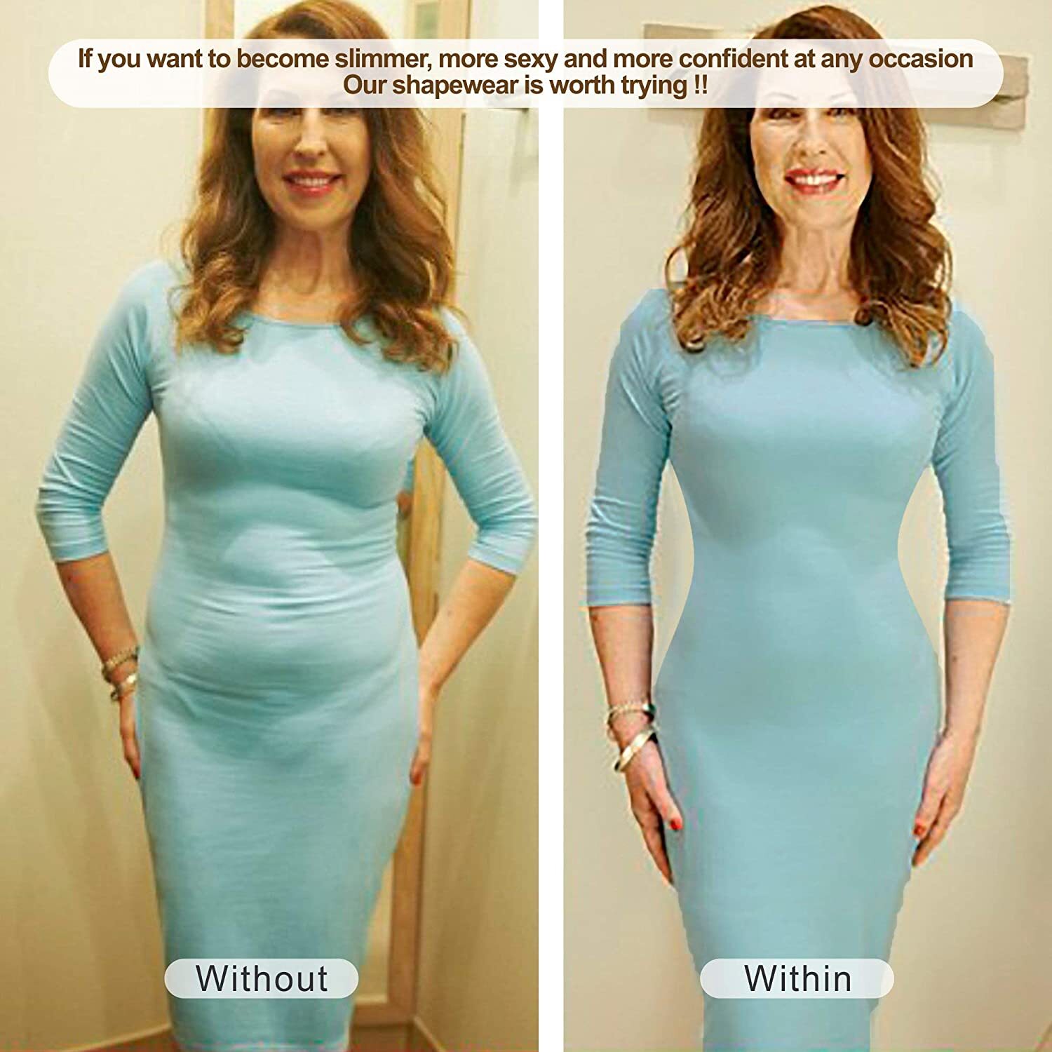 Women’s Seamless Full Body Shaper Bodysuit Tummy Slimming Built-in Bra Shapewear