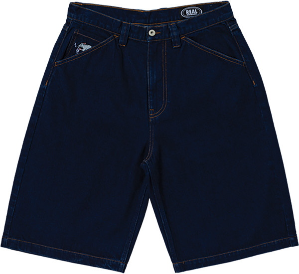 REAL STREET CLEANER DENIM SHORTS 40 DARK WASH