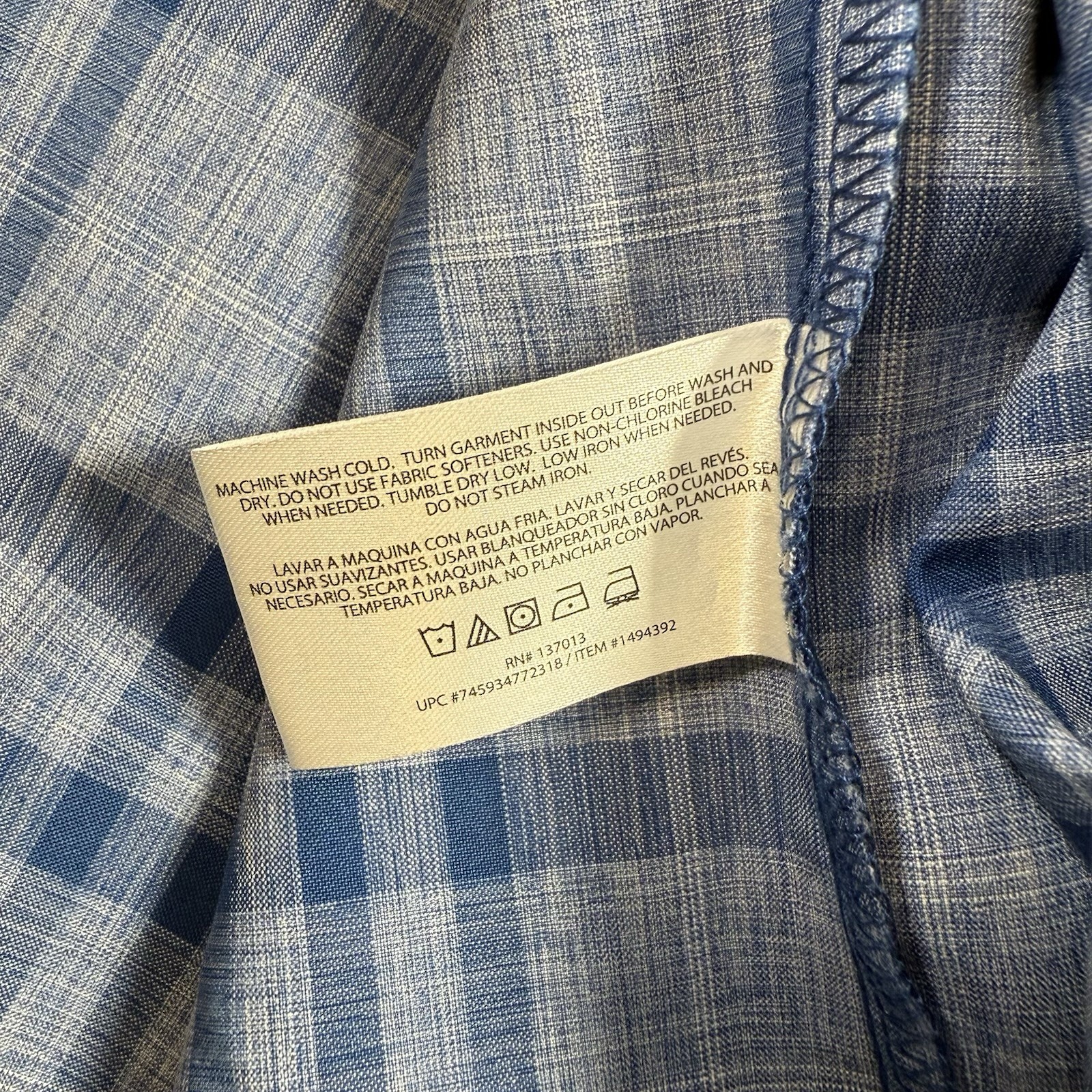 Orvis Classic Collection Mens 2XL Plaid Short Sleeve Button Shirt Two Pockets
