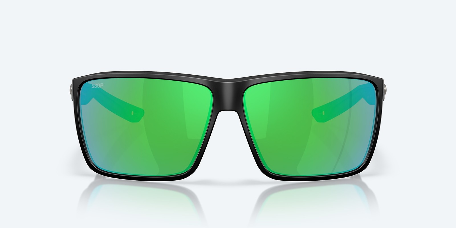 Costa Del Mar Rincon II Matte Black/Green Mirror 580P Polarized 64 mm Sunglasses