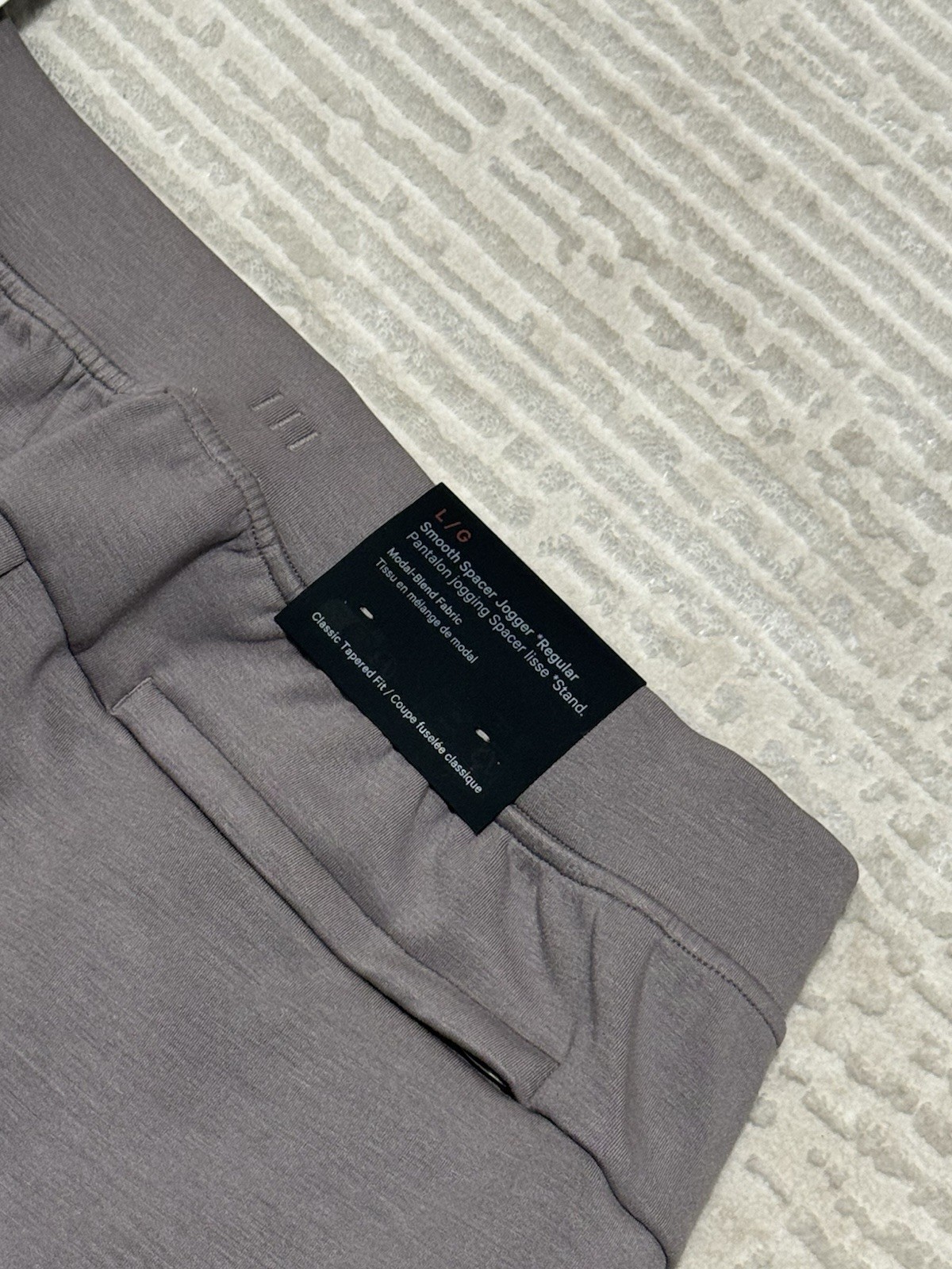 Lululemon Smooth Spacer Jogger Sweat Pants Joggers Warm Ash Gray – Large