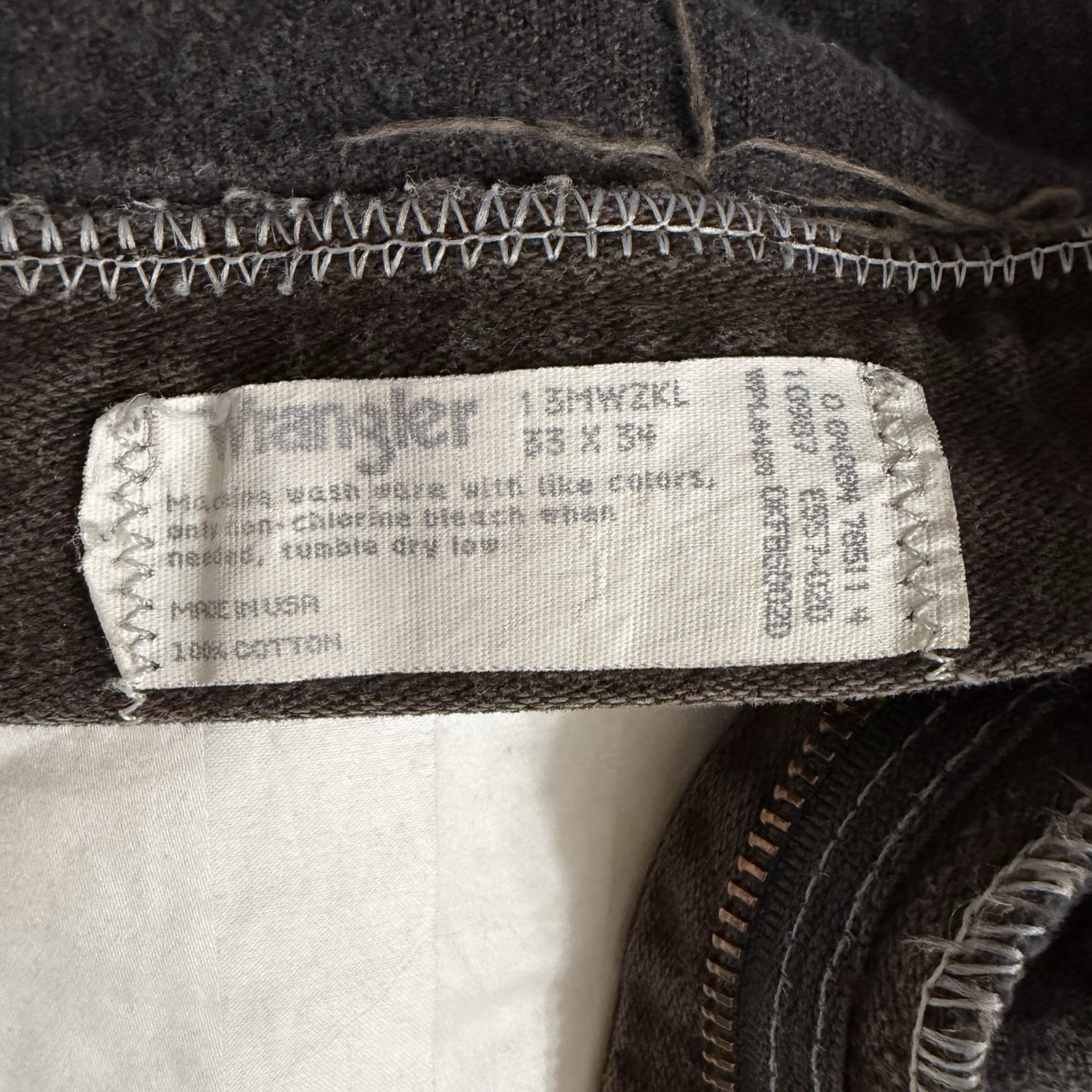 Wrangler Cowboy Cut Dark Wash Denim Straight Leg Regular Fit Jeans 33×34