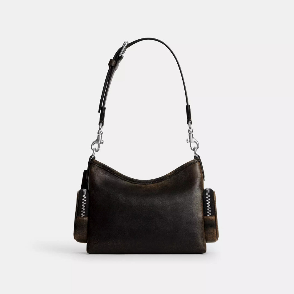 COACH Laurel Shoulder Bag 22 Pockets Loved Leather CEU27 SVPMZ Auth New – Fast!!