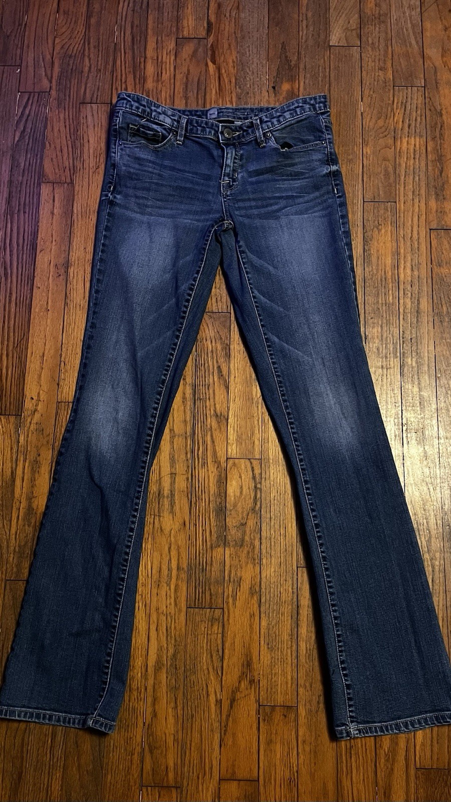 Mossimo Women’s Denim Bootcut Jeans Dark Wash Low Rise 6 Long (36 inseam)