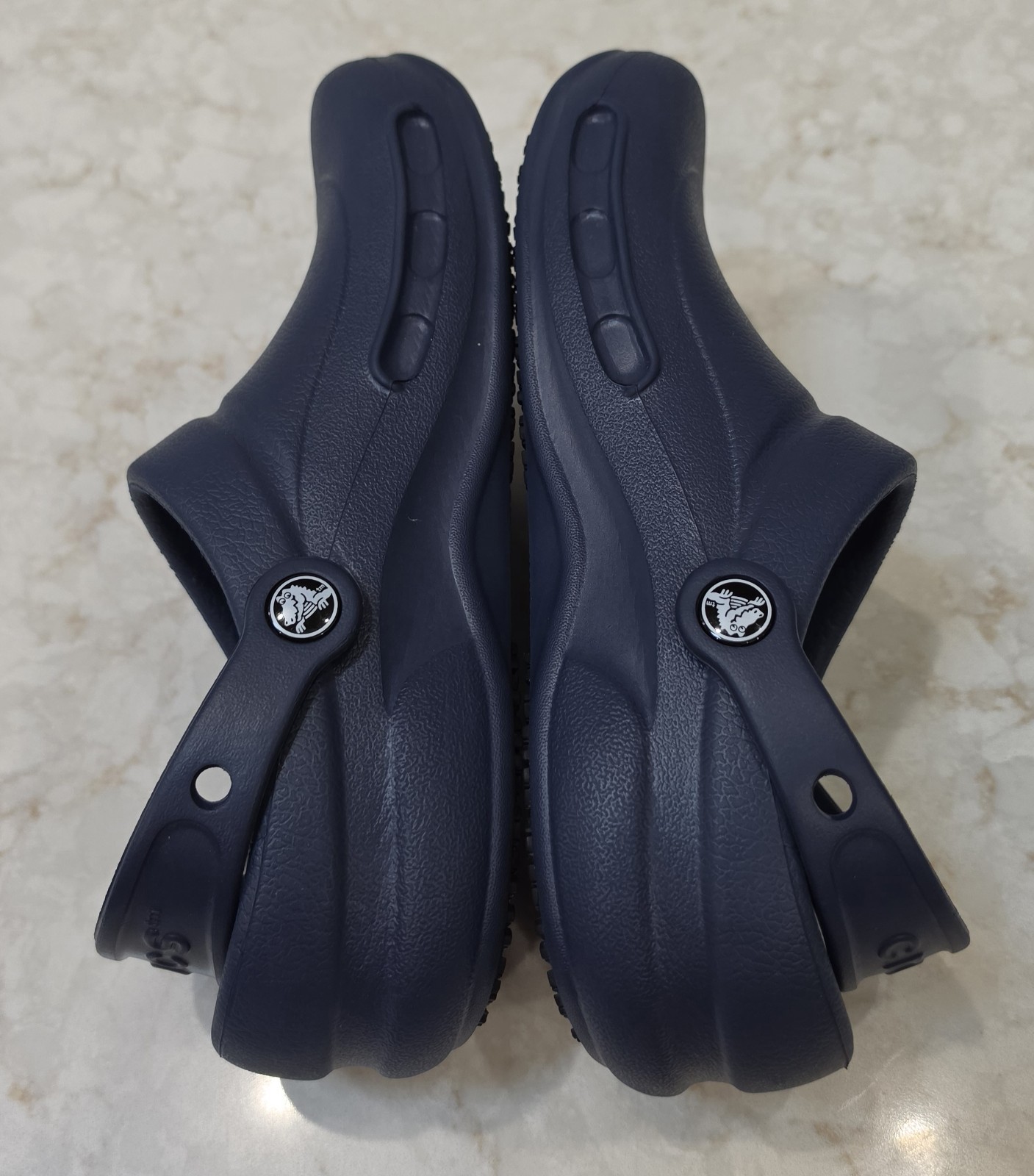 Crocs At Work Bistro Slip On Clogs Shoes Navy Men’s Sz 6 Women’s 8