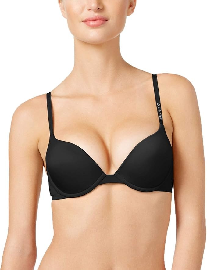 Calvin Klein Lightly Lined Essence Full Coverage Underwire Tshirt Bra Black 32A