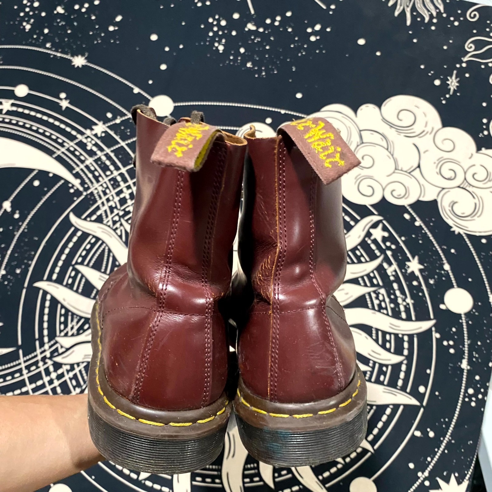 Dr. Martens 1460 Combat Boot Men’s Brown Leather Ankle Lace-Up Workwear Utility