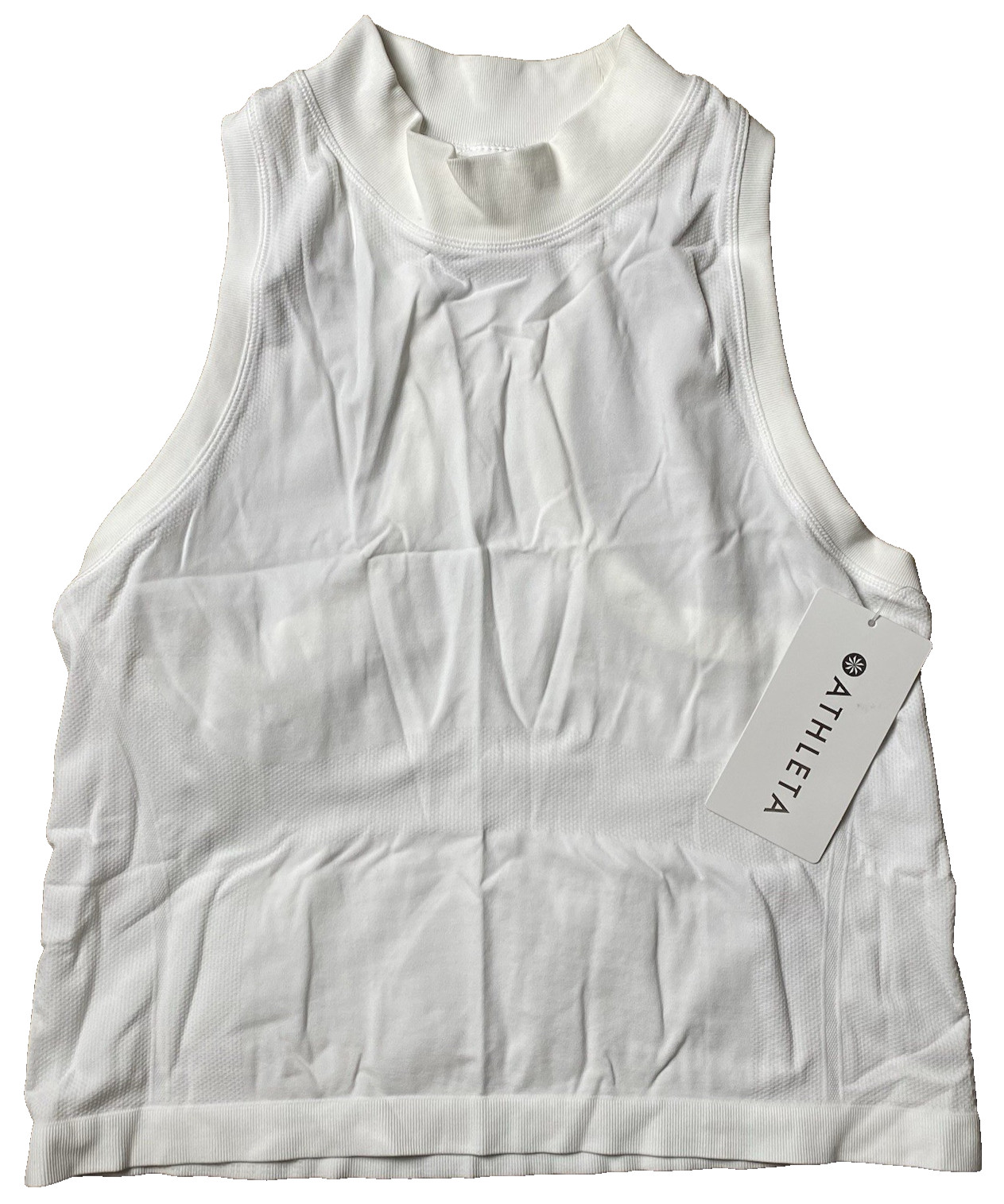 Athleta M Medium Momentum Seamless Mock Tank Camisole Col White